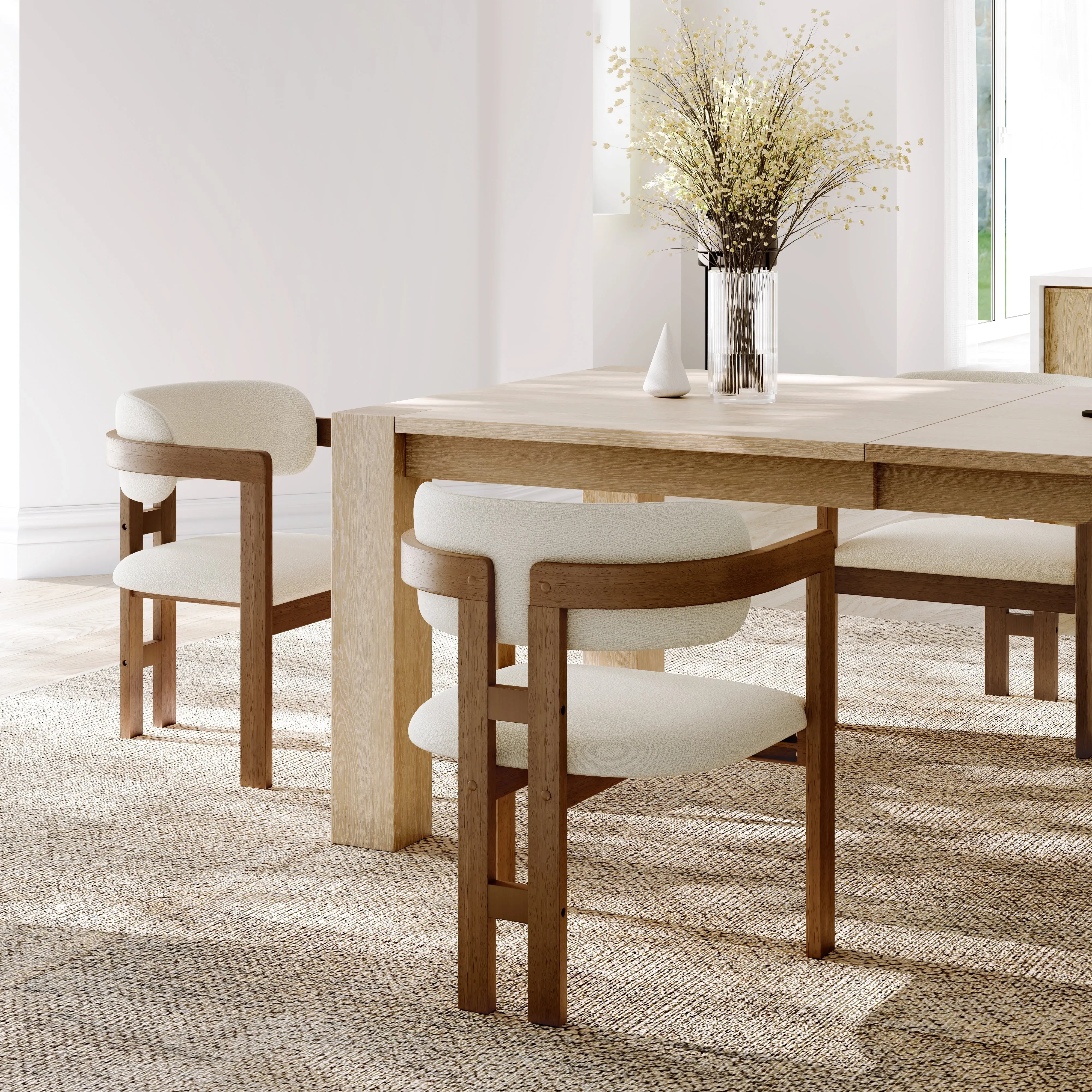 Elle Boucle Dining Chairs Set of 2