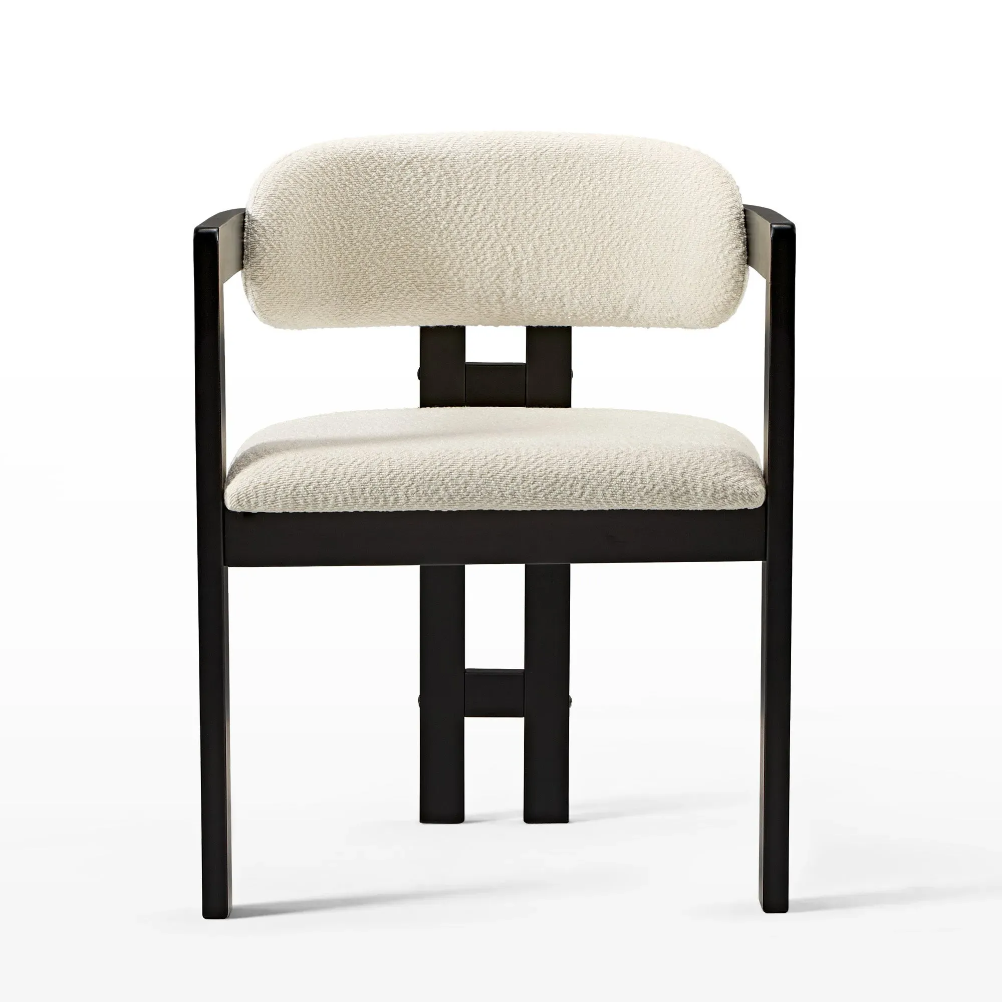 Elle Boucle Dining Chairs Set of 2 - Black