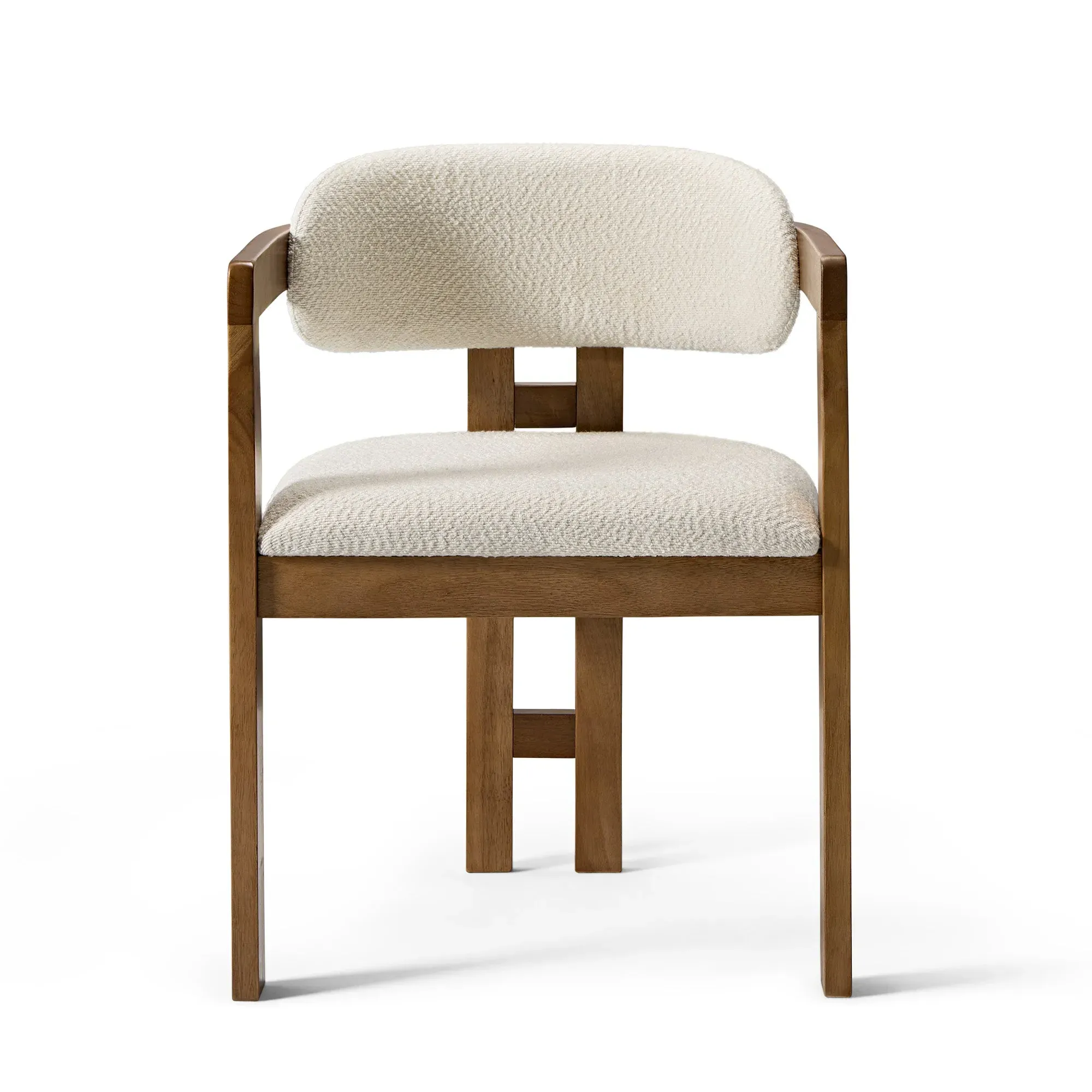 Elle Boucle Dining Chairs Set of 2 - Walnut