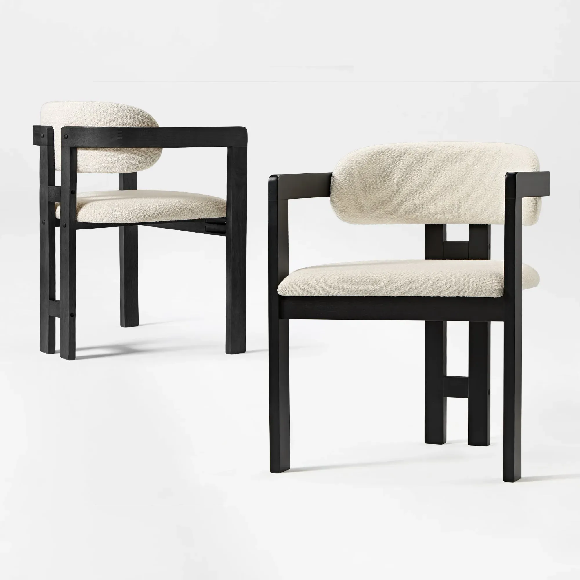 Elle Boucle Set of 2 Dining Chairs - Black product