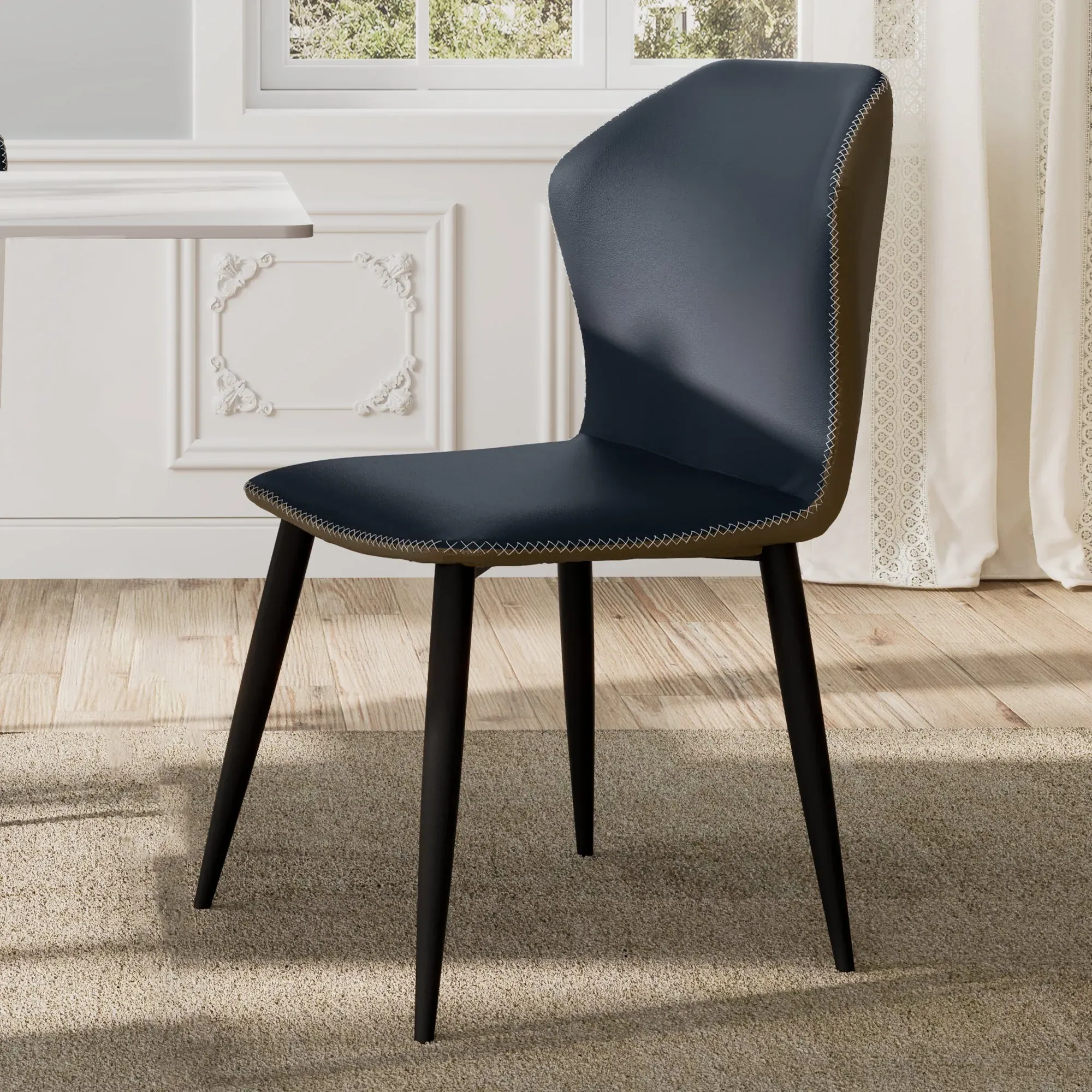 Elysian Upholstered Dining Side Chairs Set of 2 - Blue