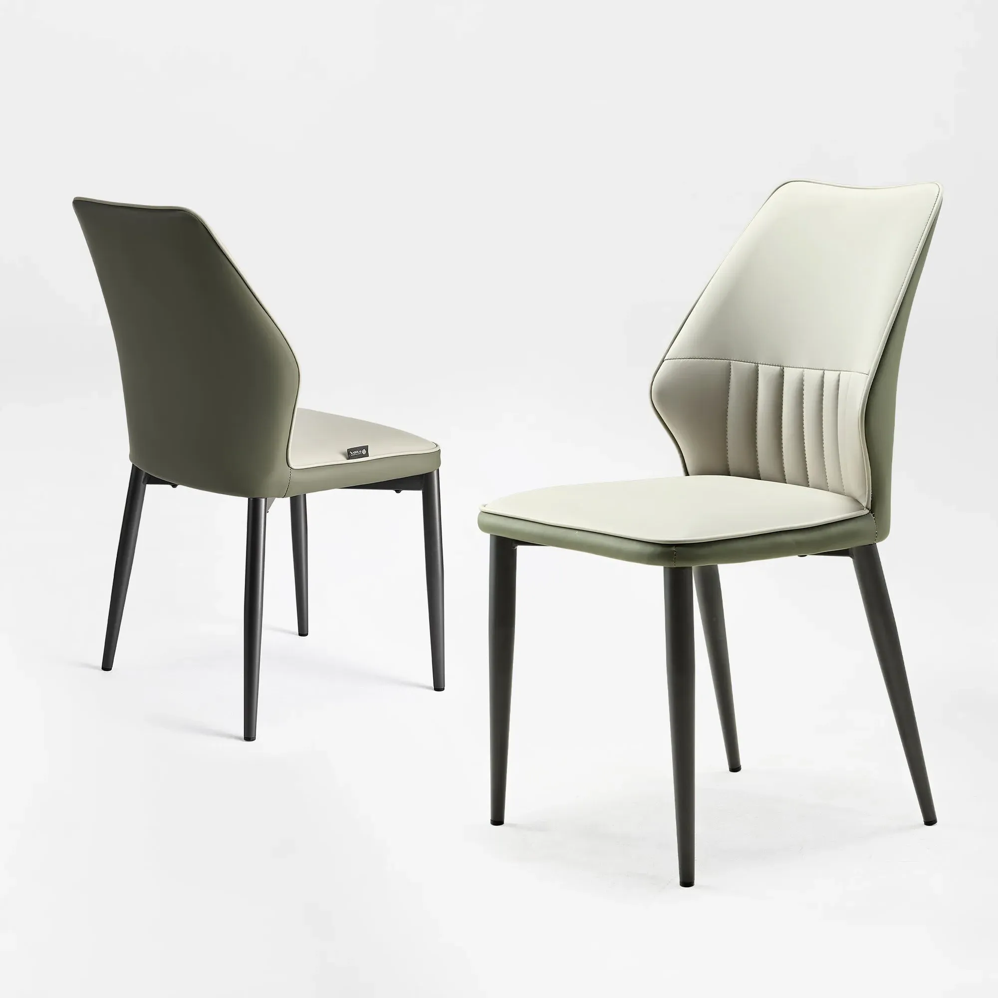 Ember Dining Side Chair Set of 2 - Gray & Bottle Green alternate view