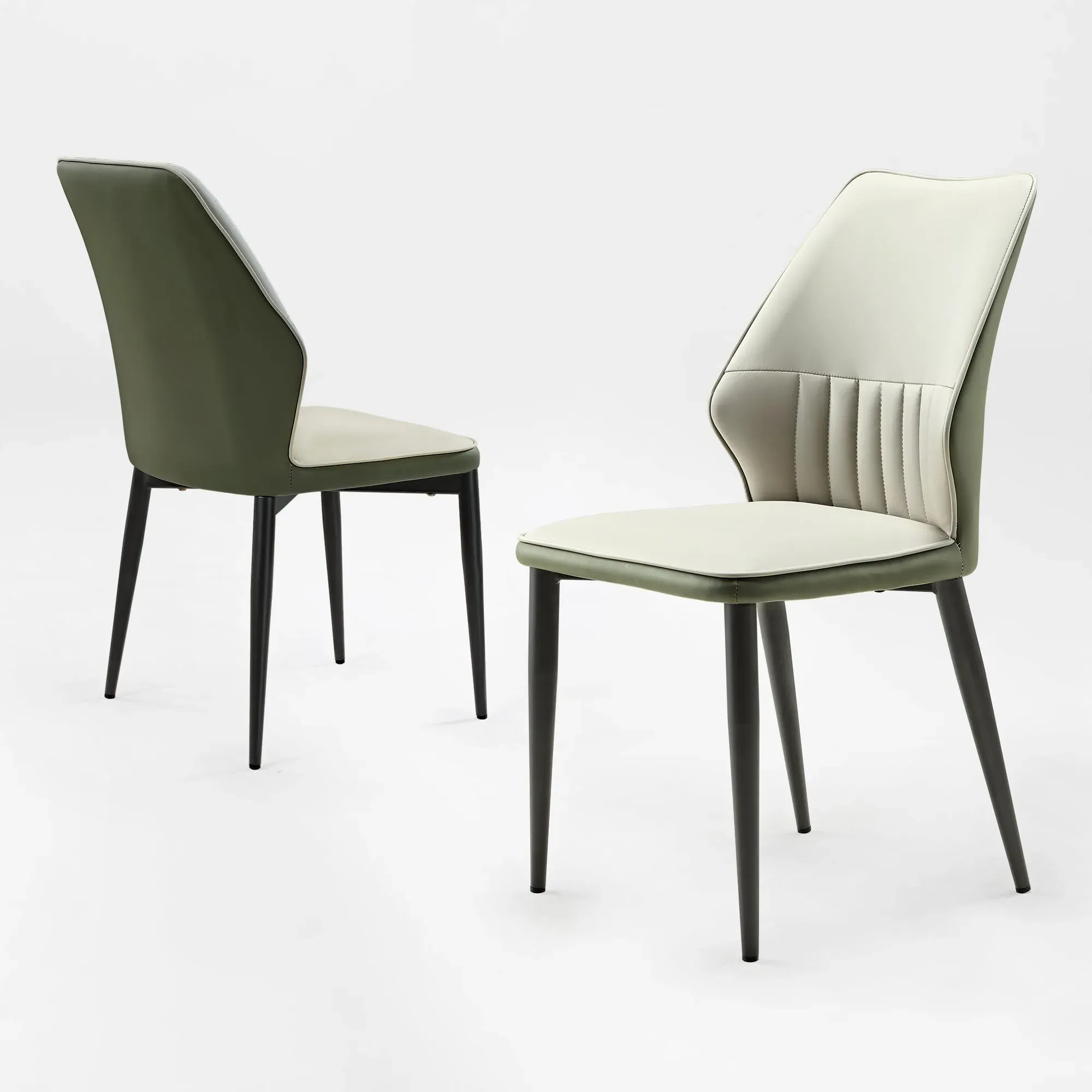 Ember Upholstered Dining Chair Set of 2 - Gray, Bottle Green image