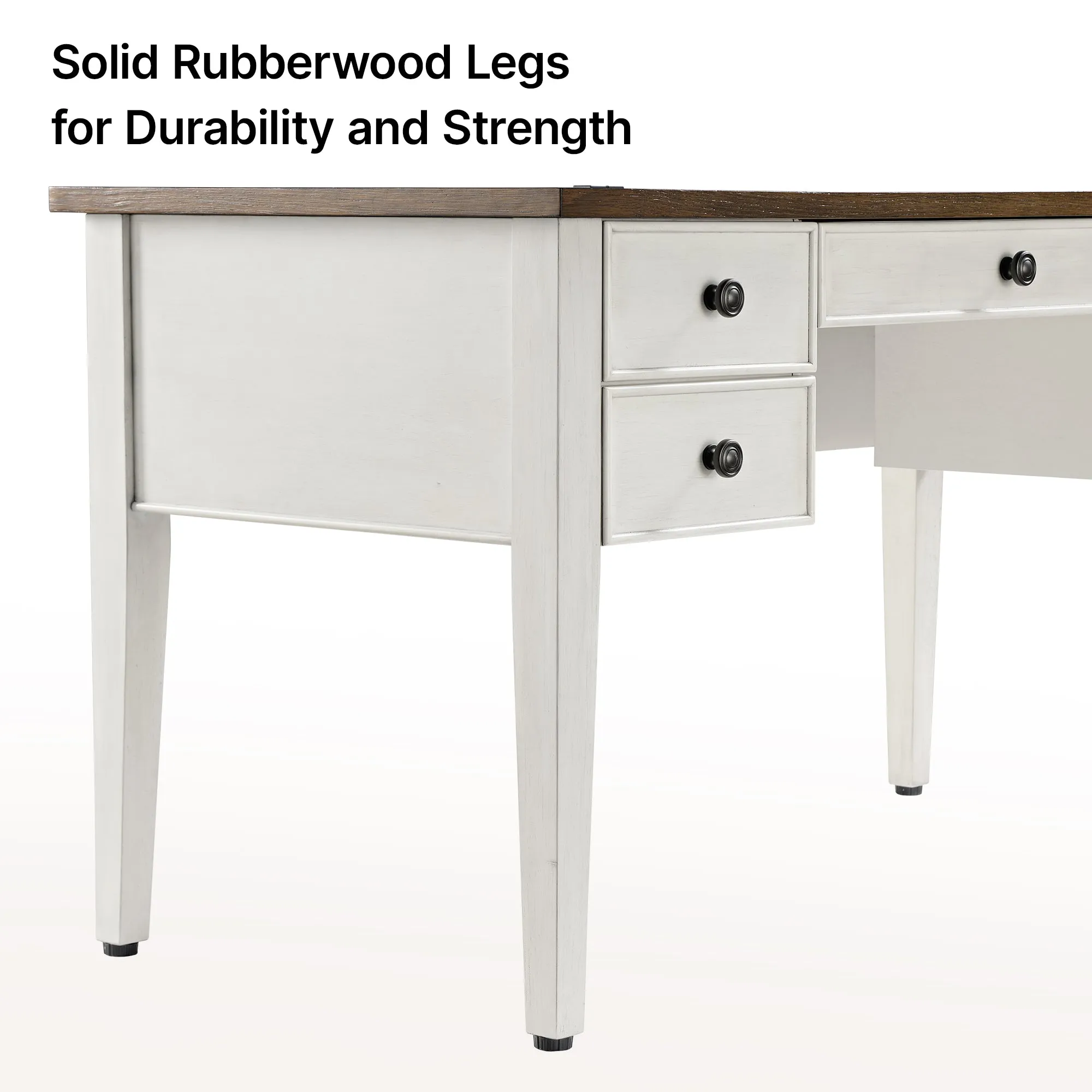 Eureka Ergonomic Farmhouse Office Desk with Drawers
