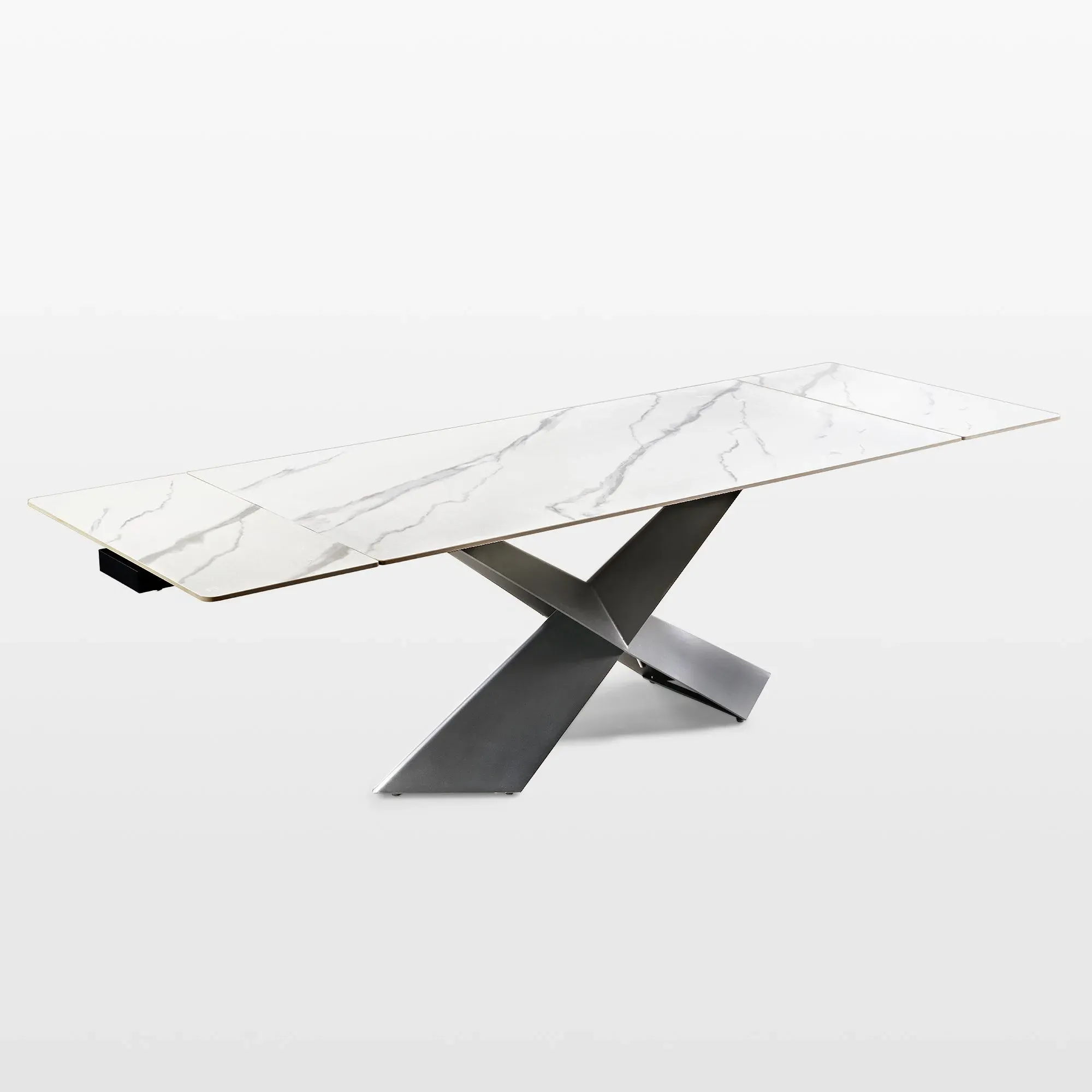 Evelyn Extendable Dining Table - White, Sintered Stone