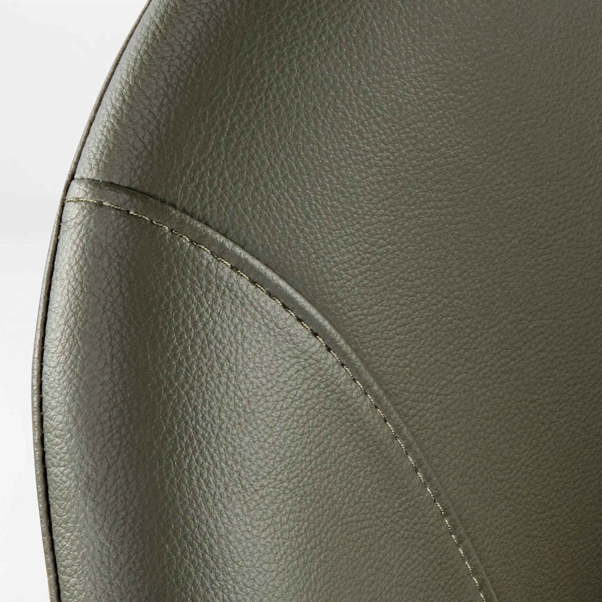 Finn Dining Side Chair - Green, Faux Leather