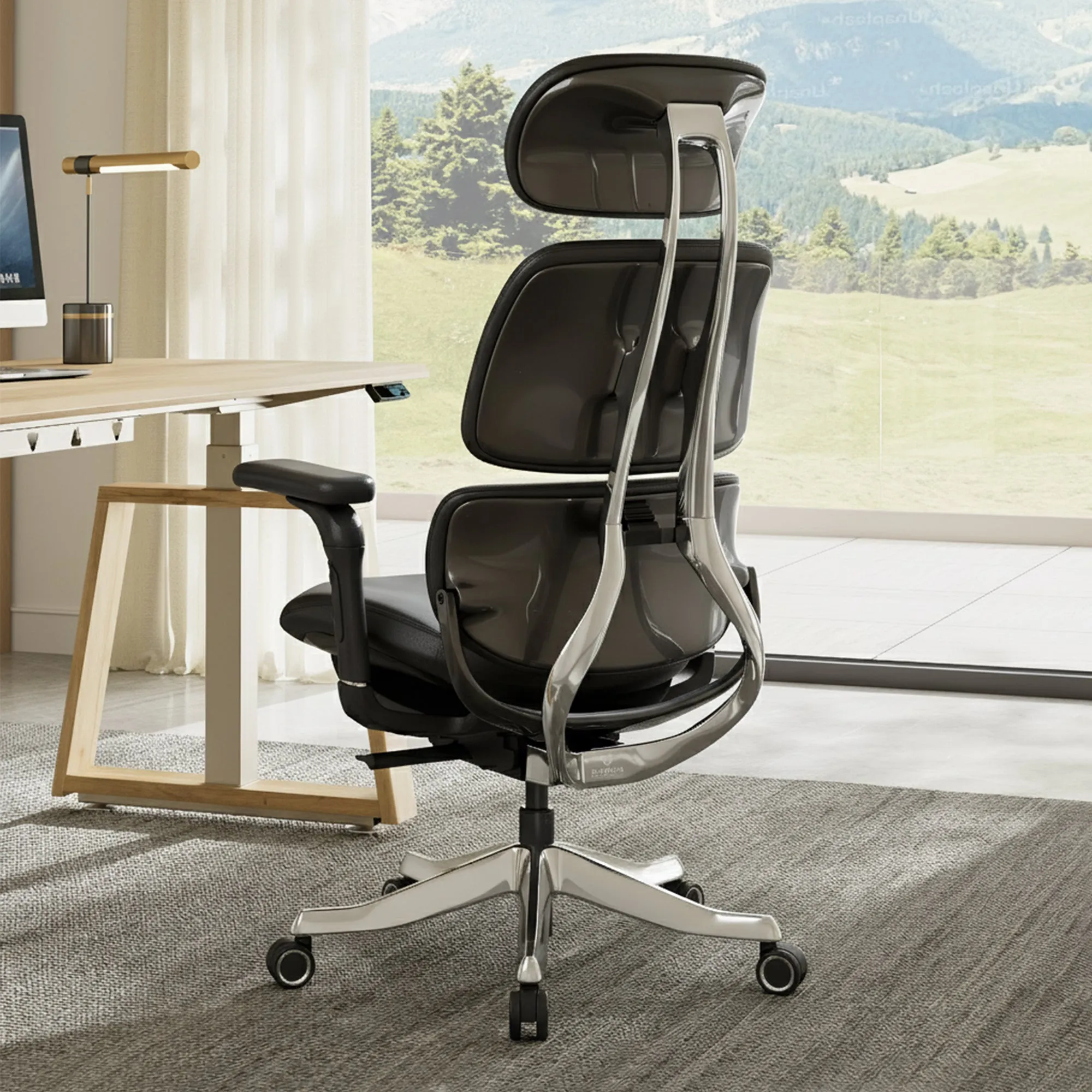 Forma Ergonomic Executive Office Chair - Black, PU Leather product