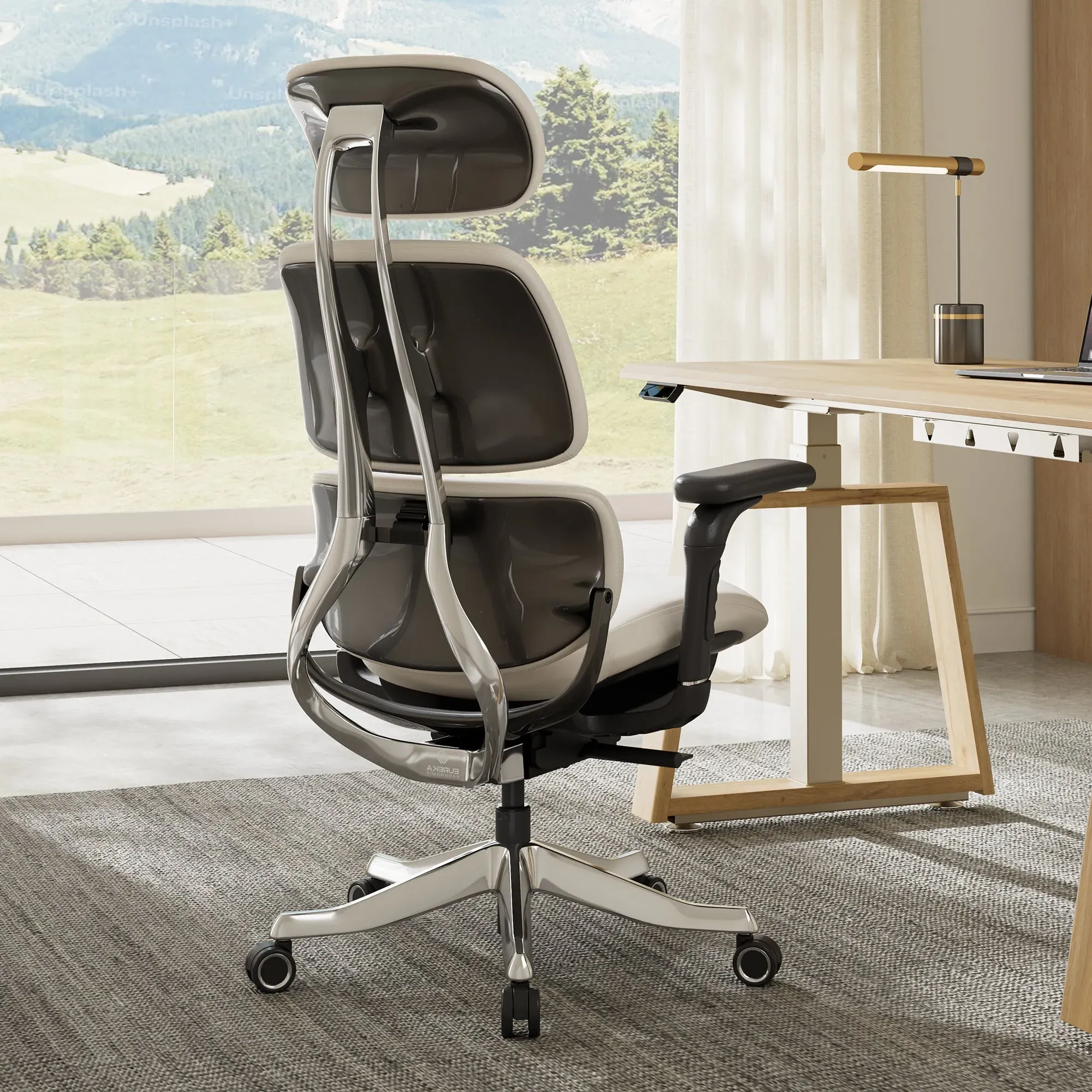 Forma Executive Office Chair - Beige, PU Leather image