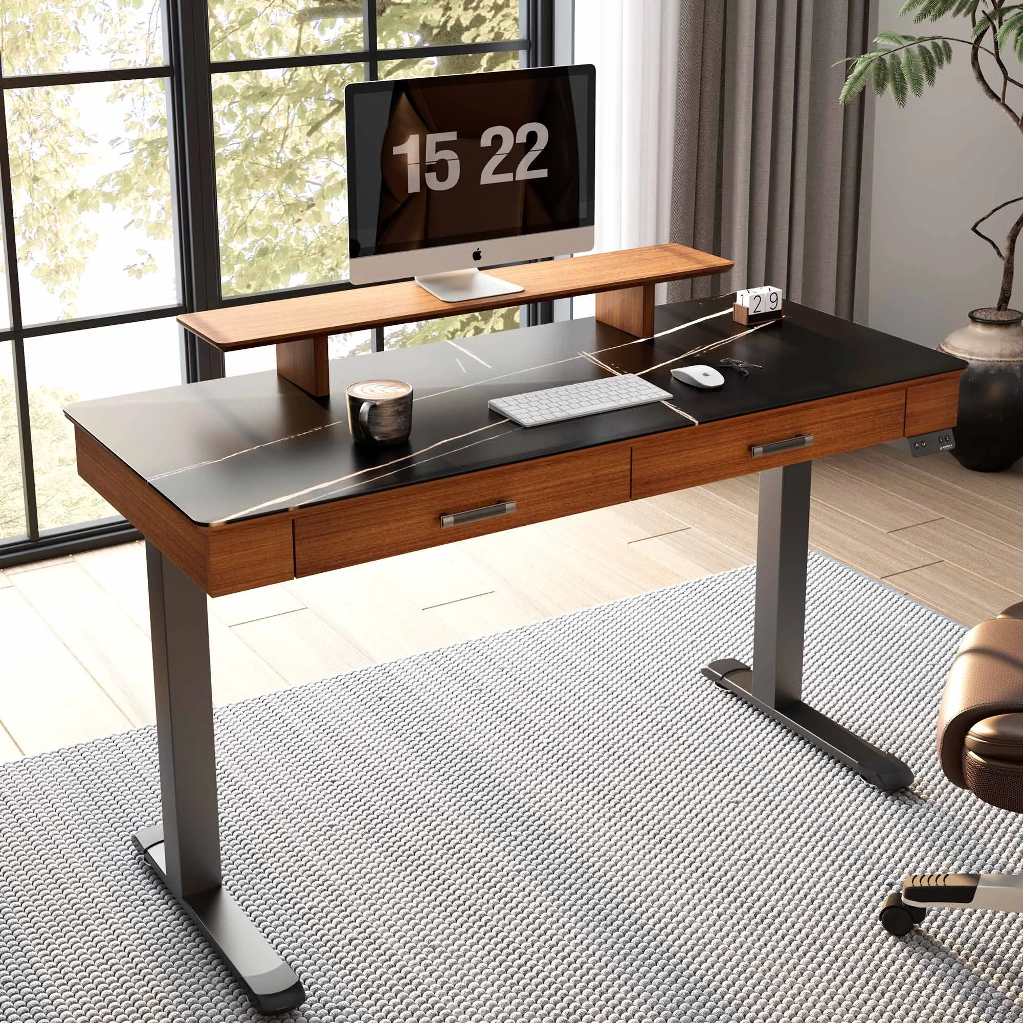George Slate Standing Desk - Artificial Marble