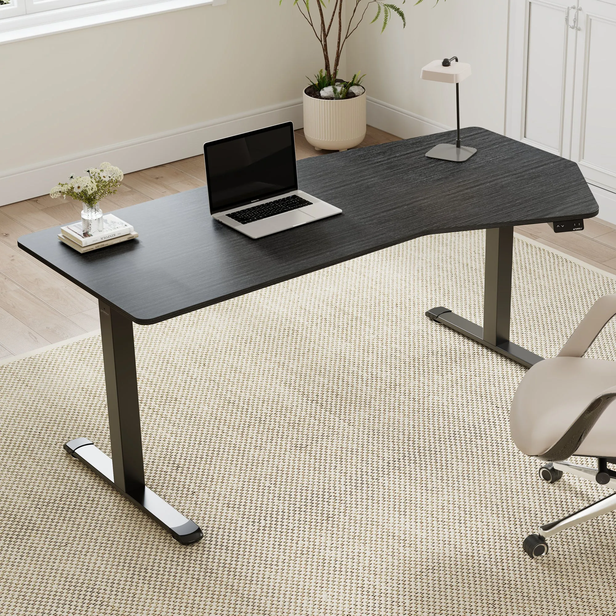 Heptagon Standing Desk Height Adjustable - Black