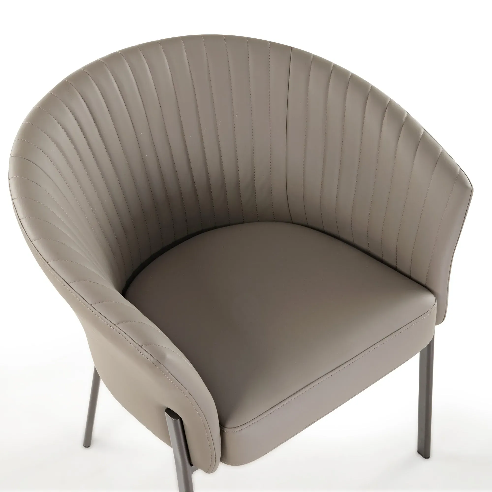 Jade Upholstered Arm Dining Chair - Dark Gray