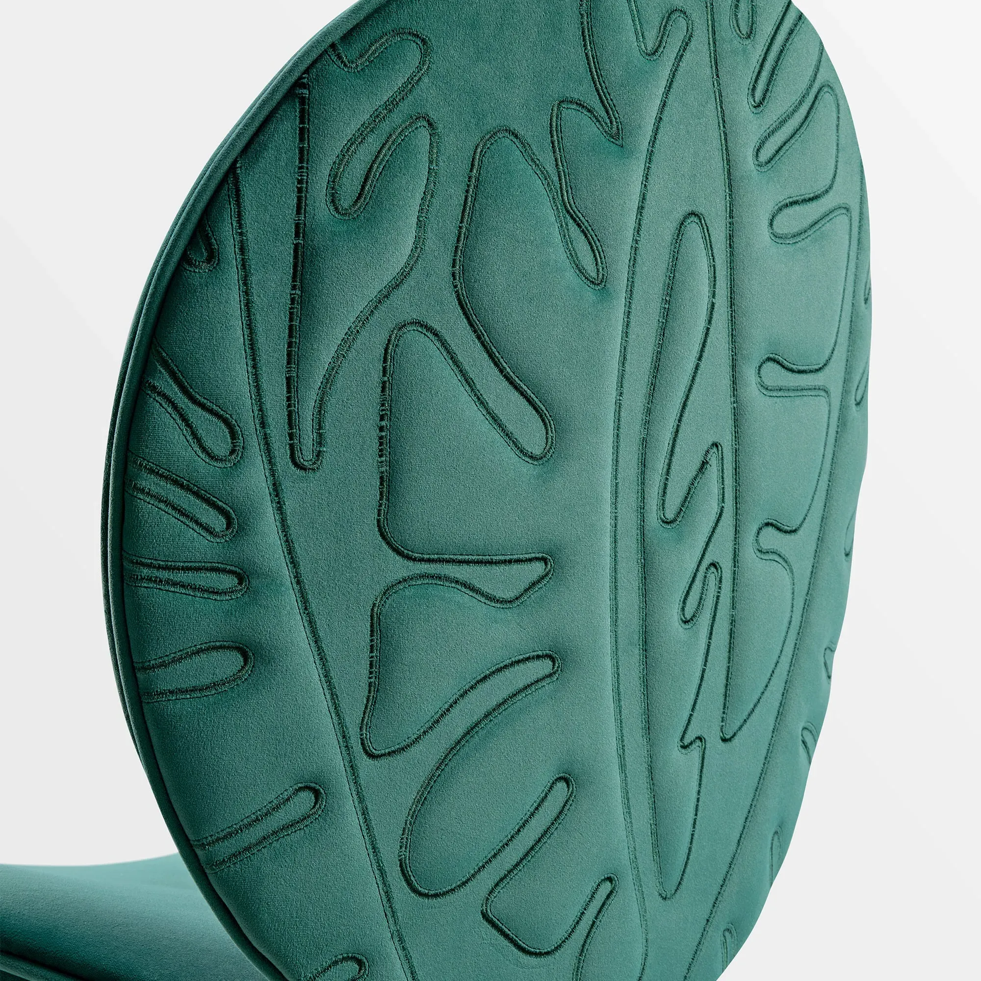 Kataleah Dining Side Chairs Set of 2 - Green, Velvet