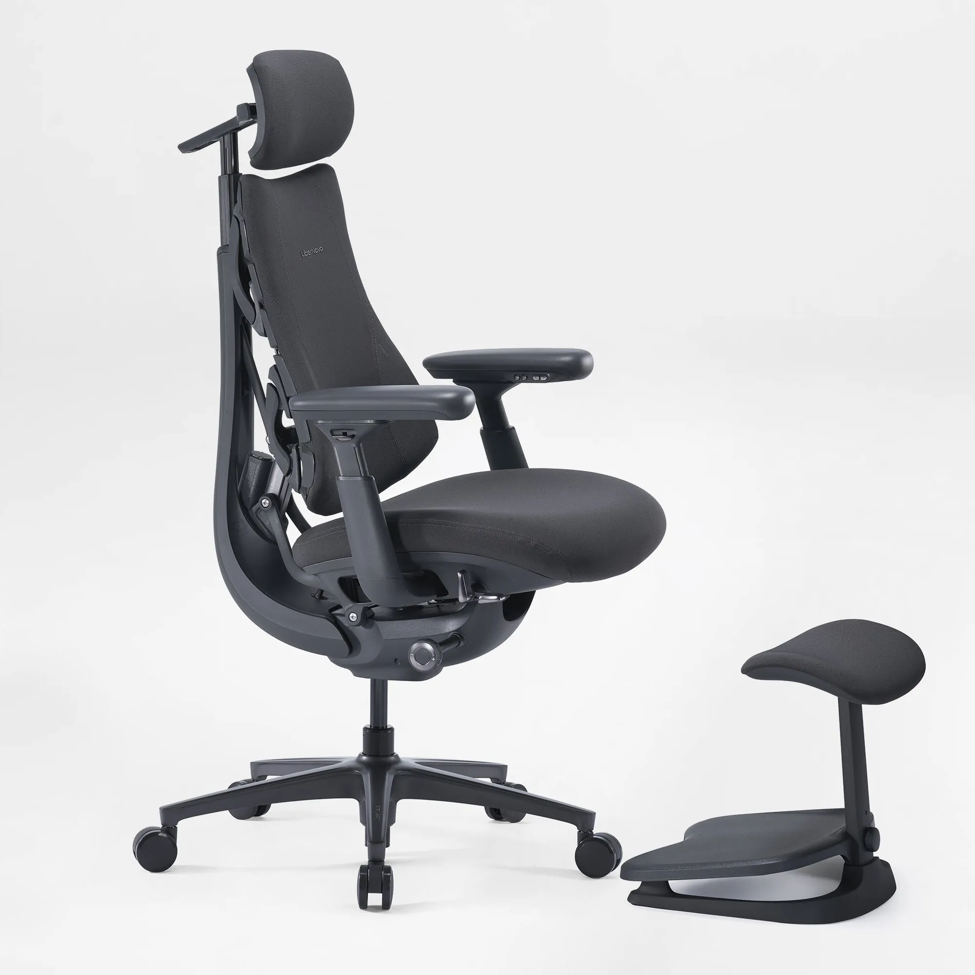 LiberNovo Omni Pro Ergonomic Office Chair with Footrest - Midnight Black