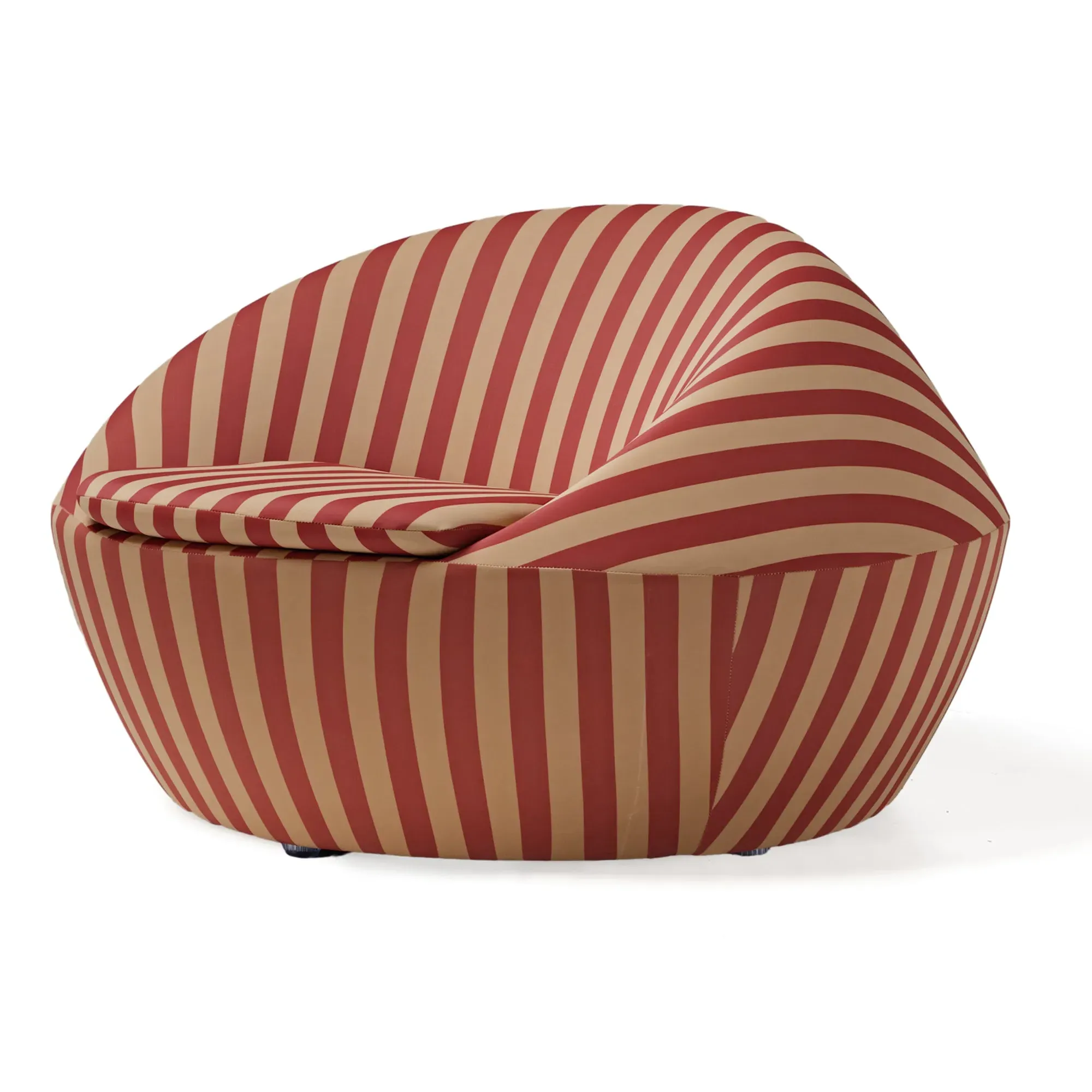 Lounge Chair - Red Yellow & Blue Yellow Stripe, Eco-Fabric alternate view