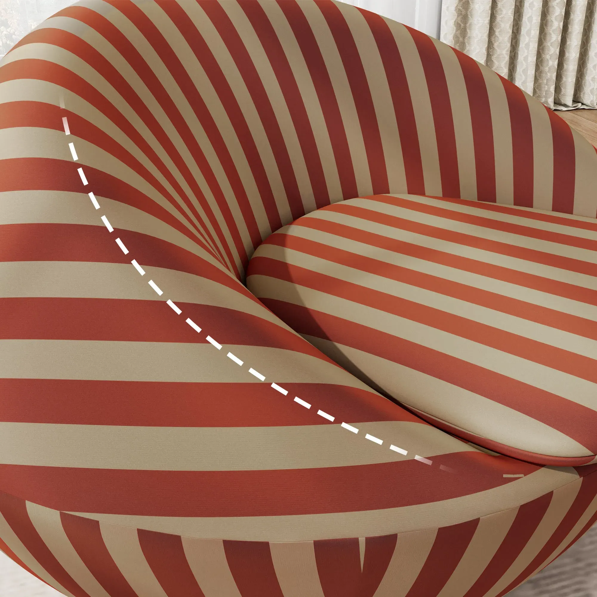 Lounge Chair with Lumbar Support - Eco-Fabric