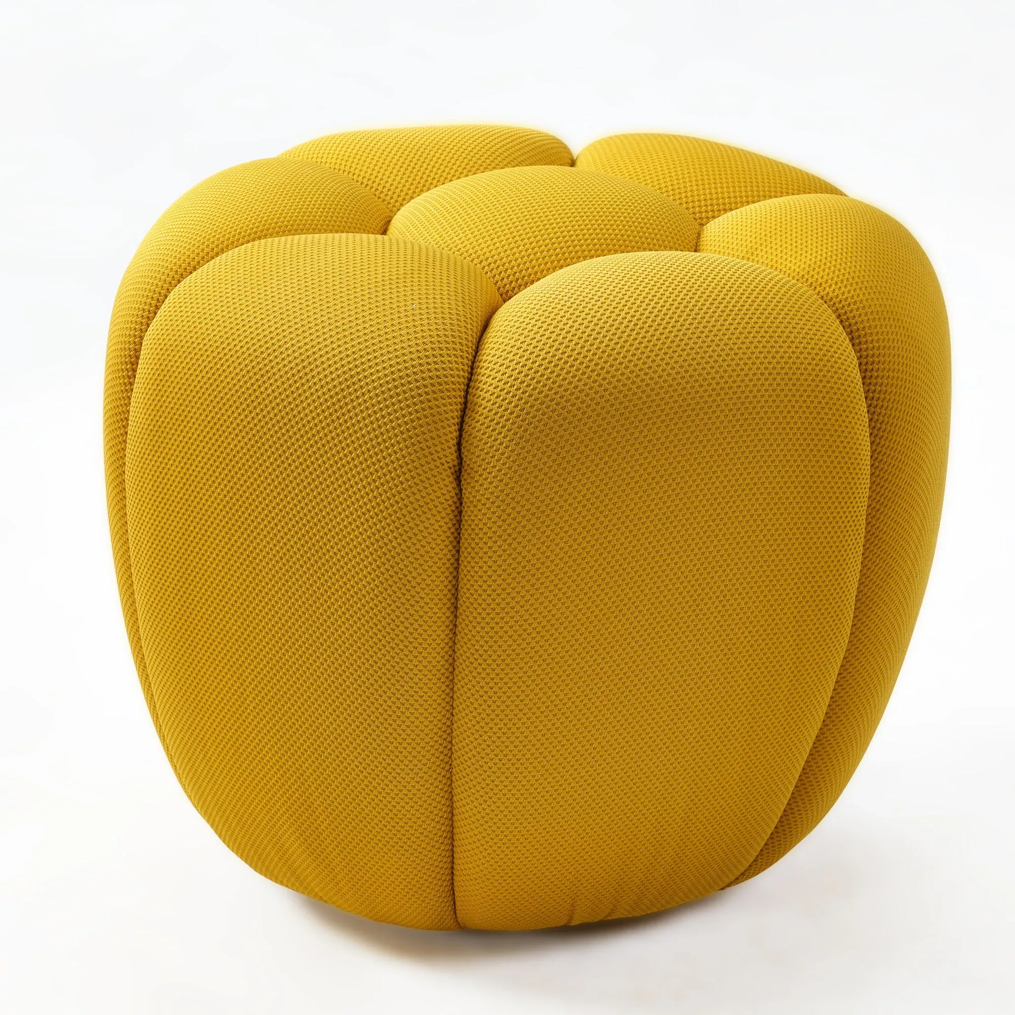 Luca Sofa Ottoman with Storage - Yellow, Linen-Blend