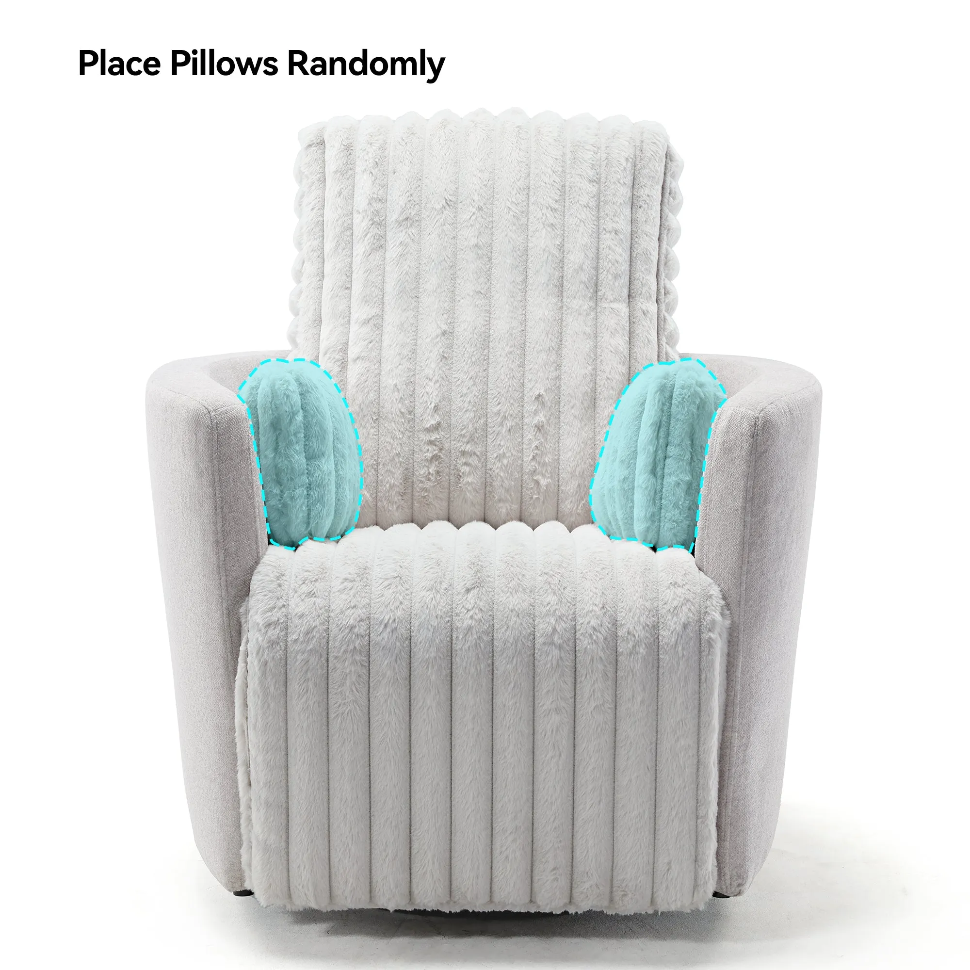 Lucia Swivel Rocking Manual Recliner - White