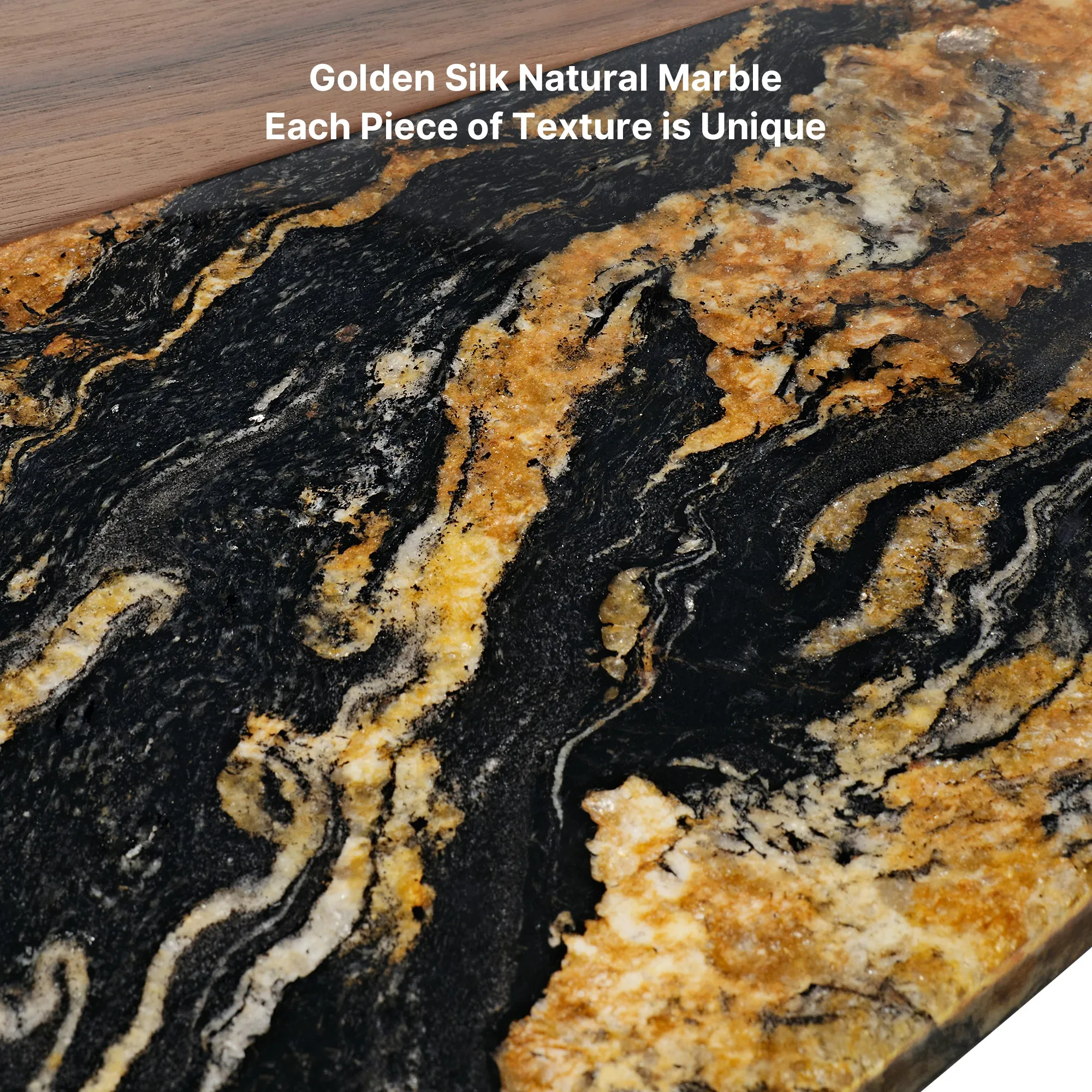 Magma Office Desk - Natural Marble, Wood