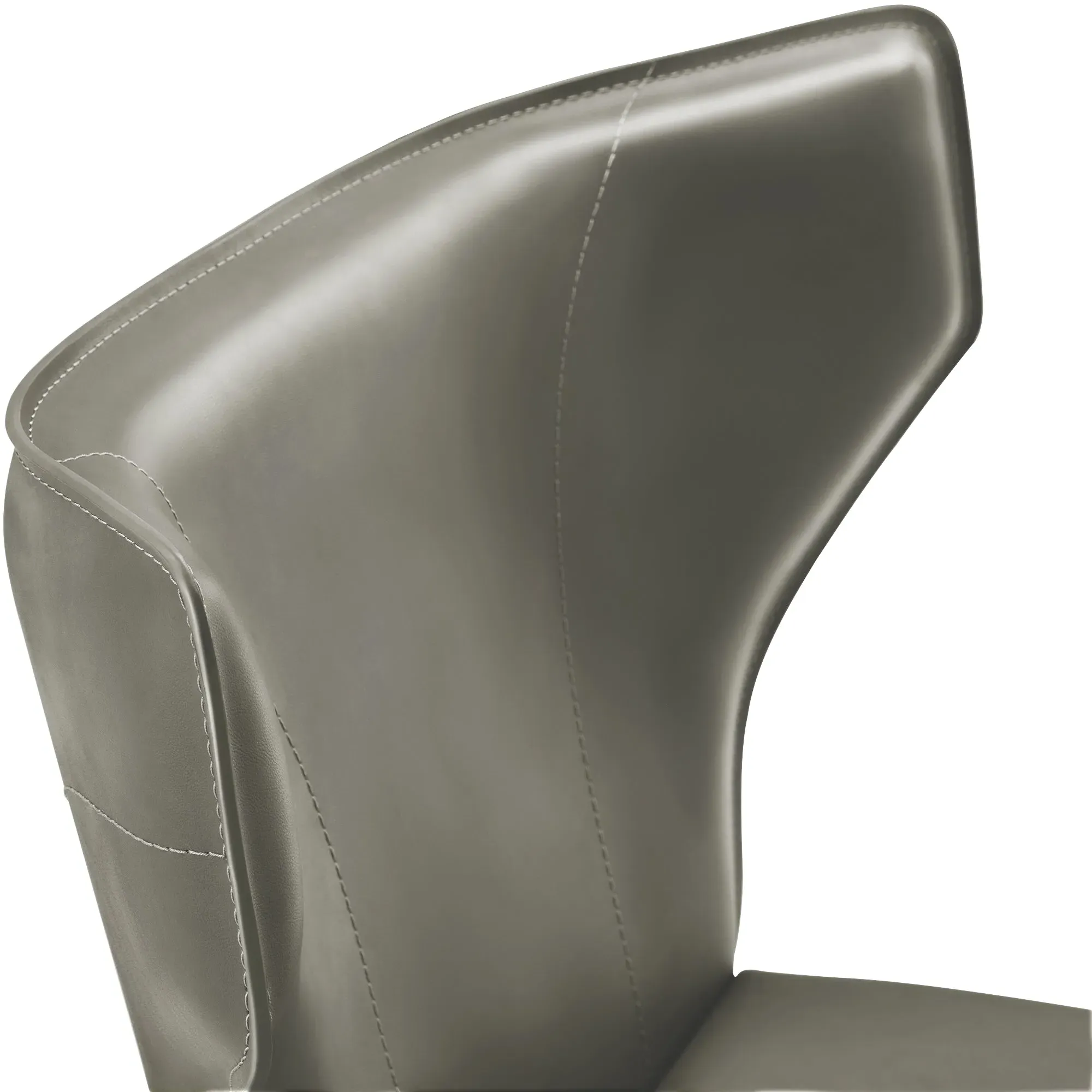 Majestic Dining Side Chairs Set of 2 - Gray, Leather