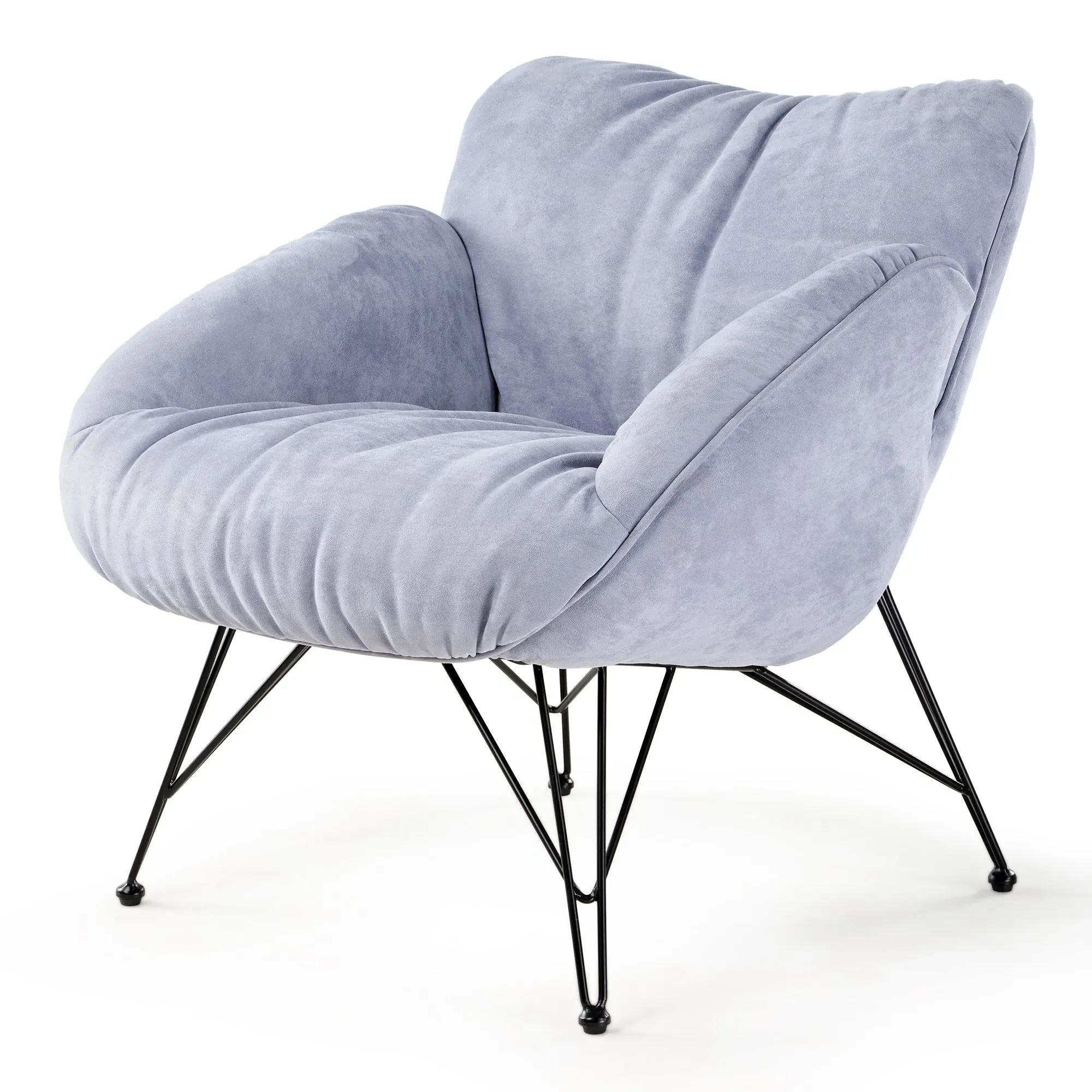 Marco Lounge Chair Soft Padded - Blue, Terry Cloth alternate view