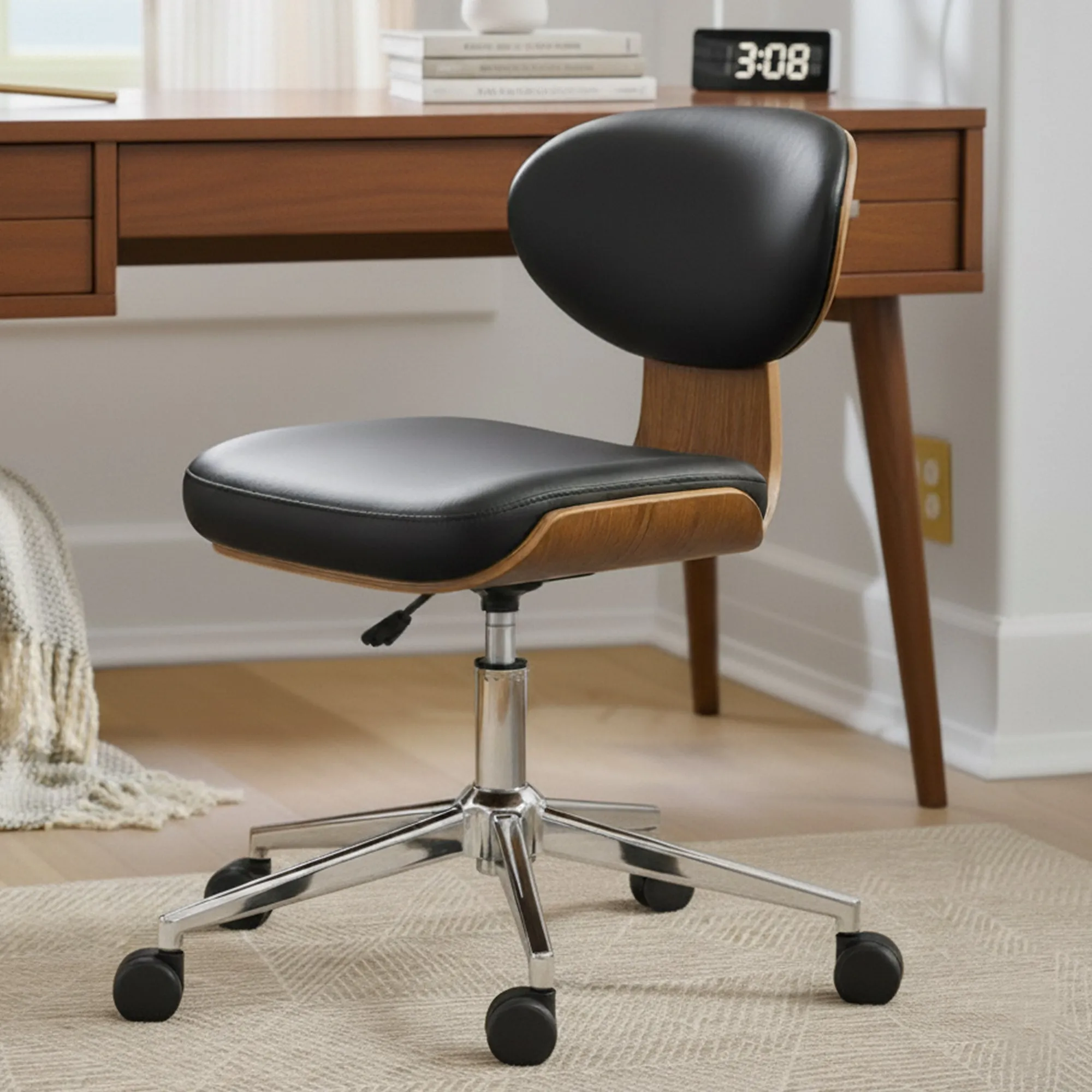 Matt Faux Leather Office Chair - Black product