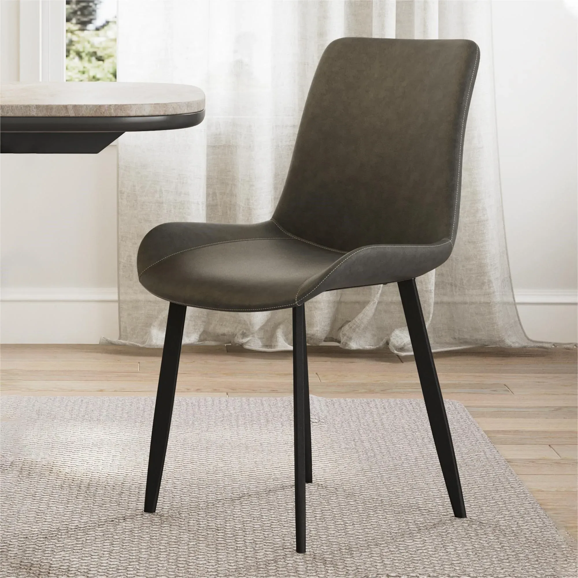 Milo Dining Side Chairs Set of 2 - Gray