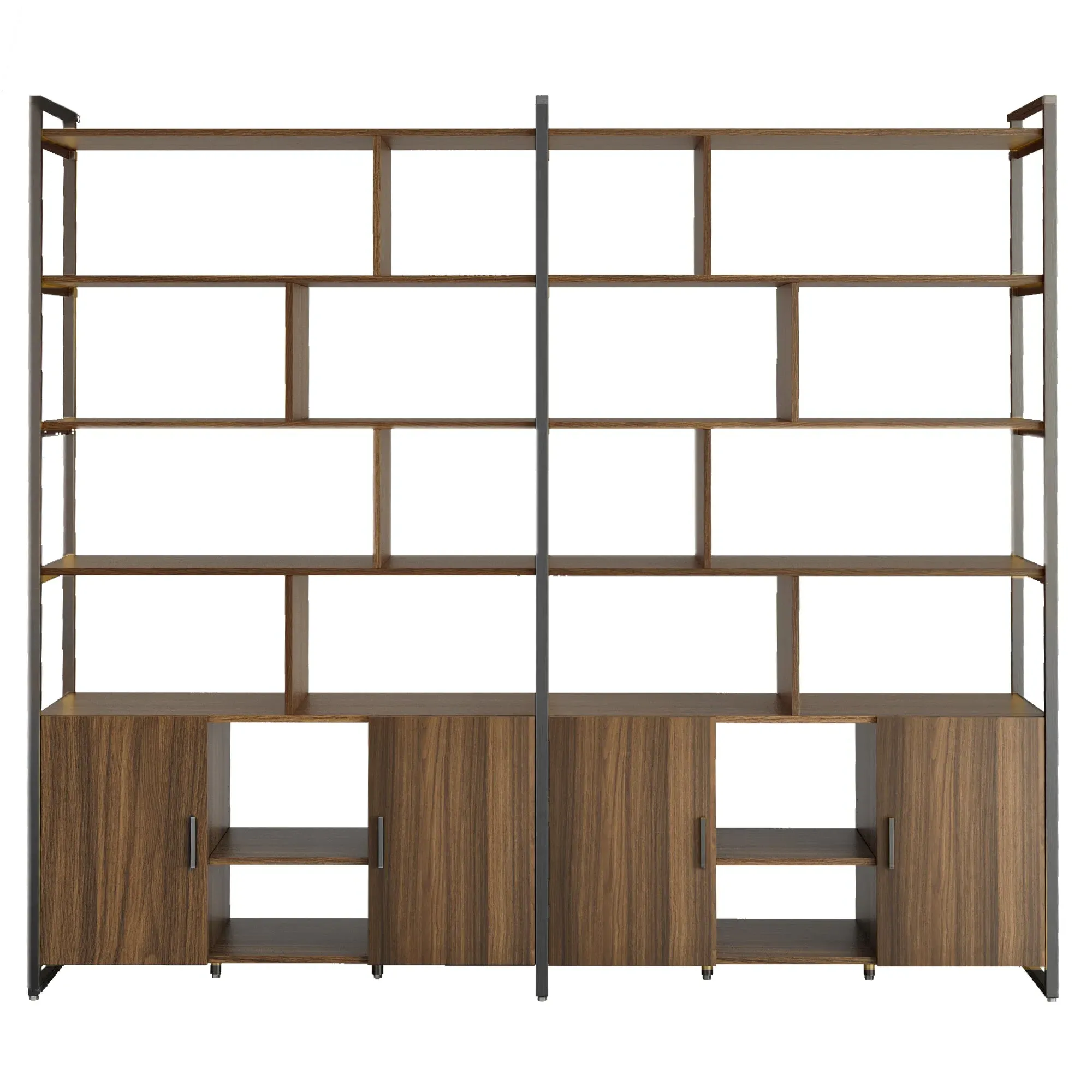 Napa Wood Bookcase with Storage