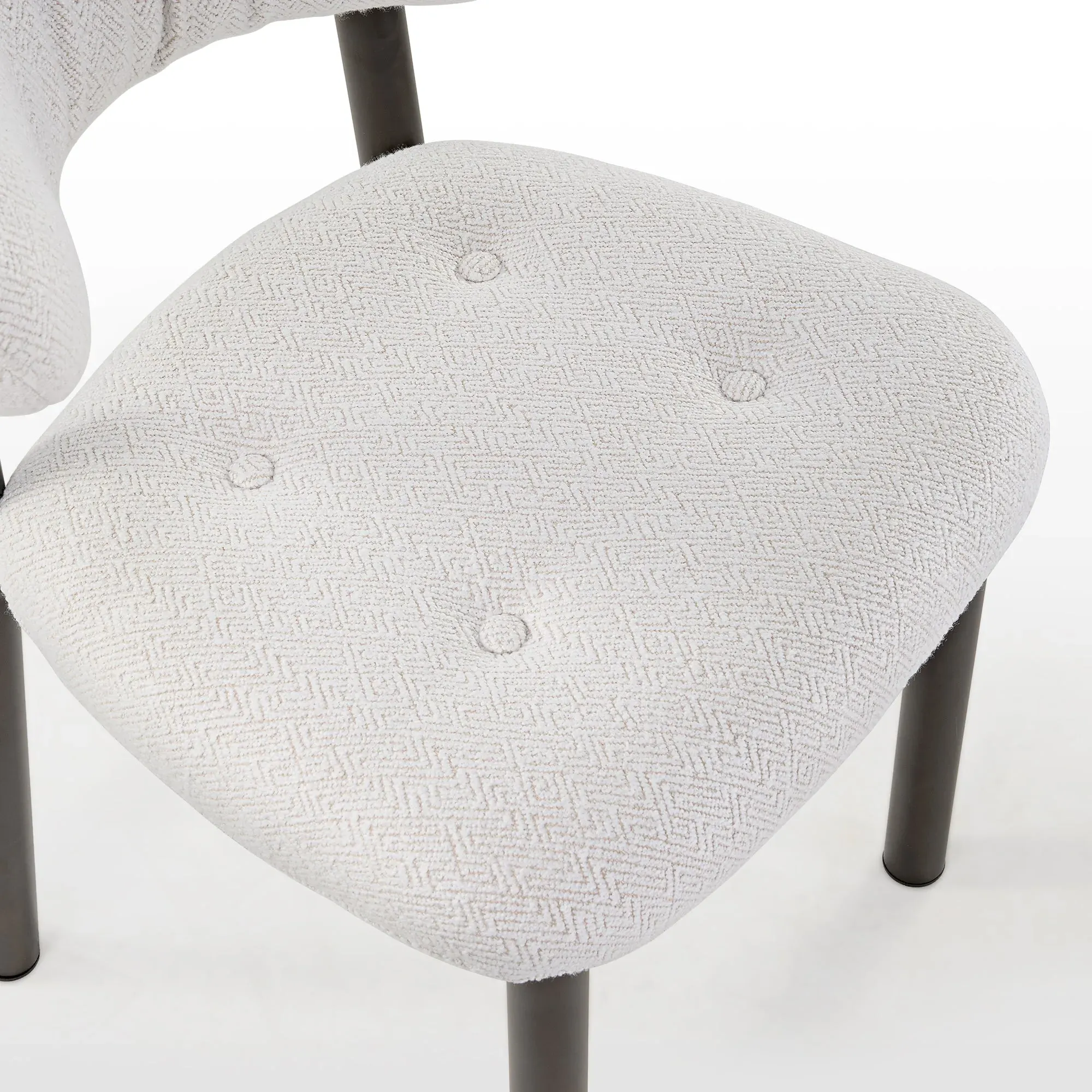 Nibbles Upholstered Dining Side Chairs Set of 2 - White