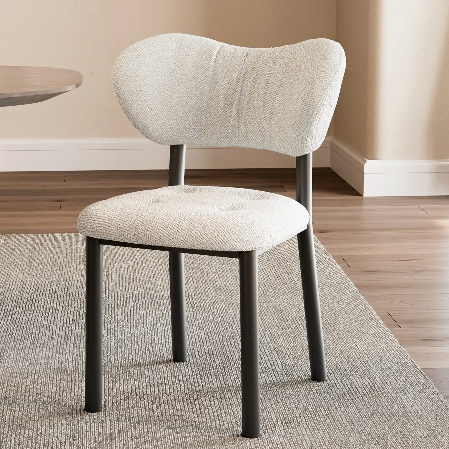 Nibbles Upholstered Dining Side Chairs Set of 2 - White