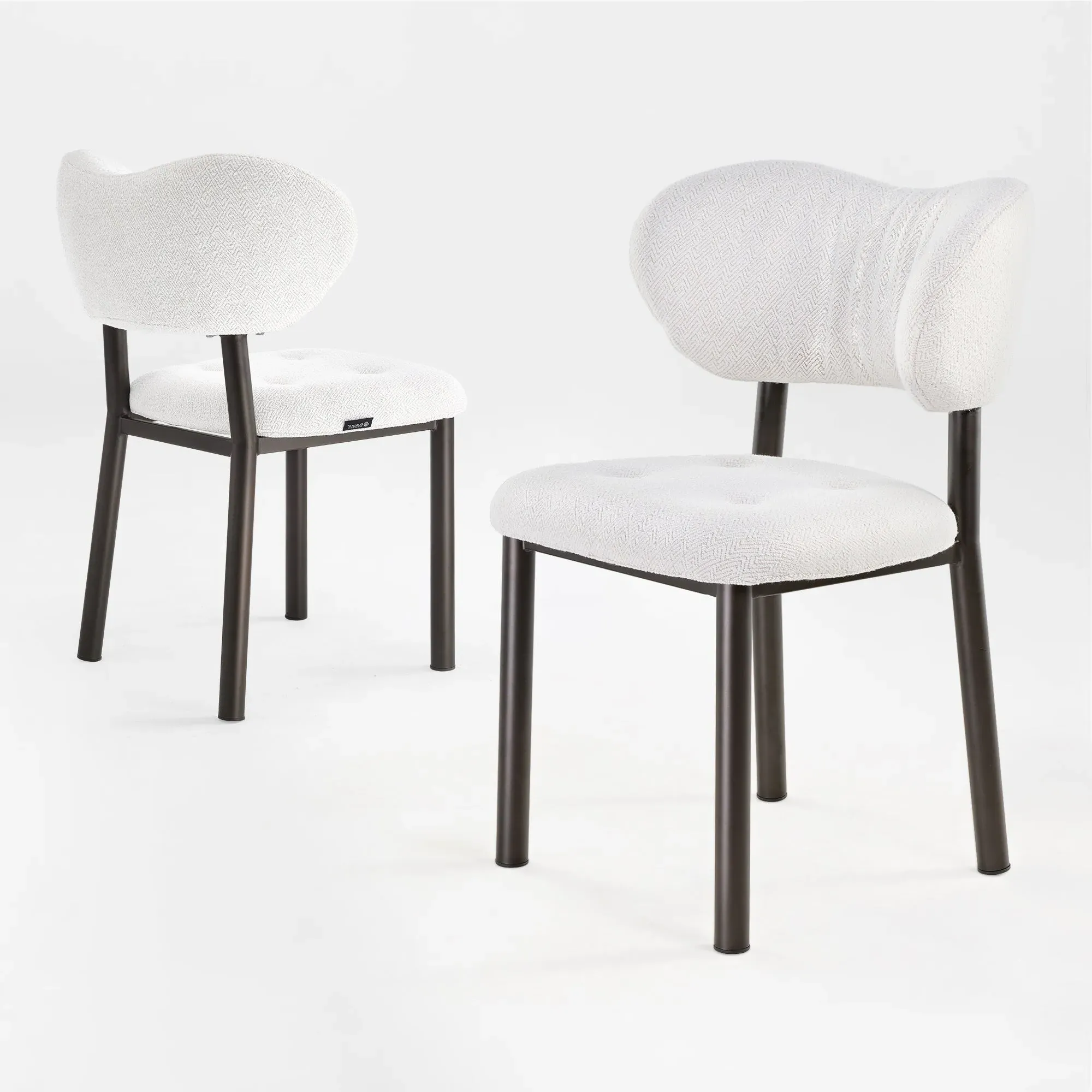 Nibbles Upholstered Dining Side Chairs Set of 2 - White image