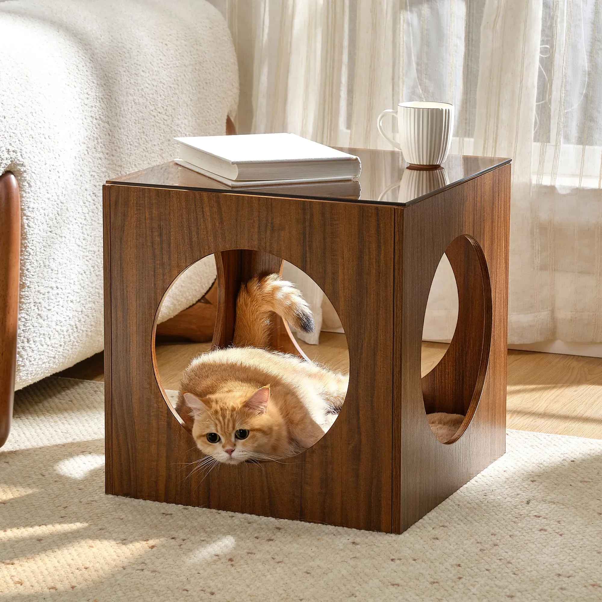 Peek-a-Boo Cat Bed & Side Table image