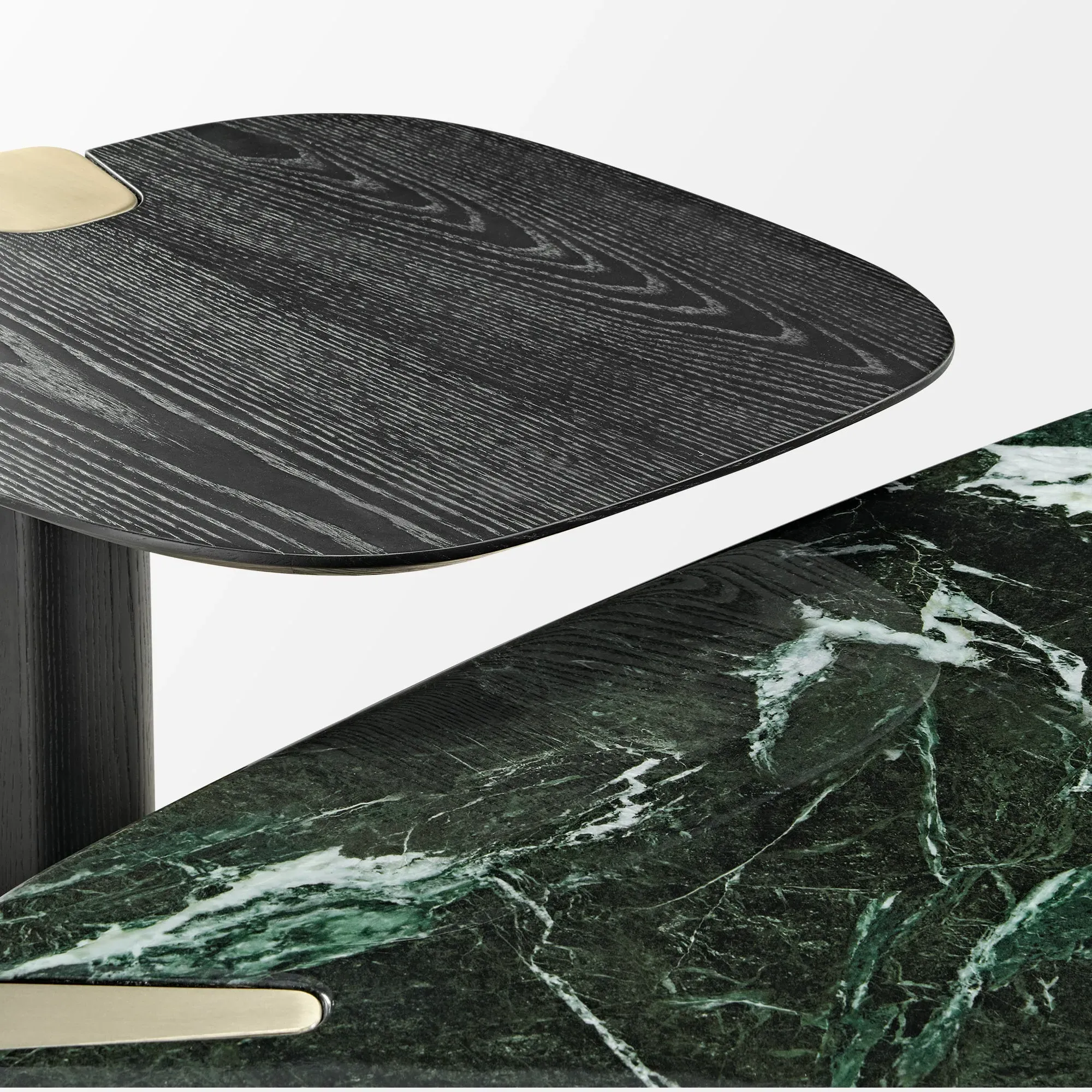 Prada Rectangle Coffee Table with Side Table Set - Marble