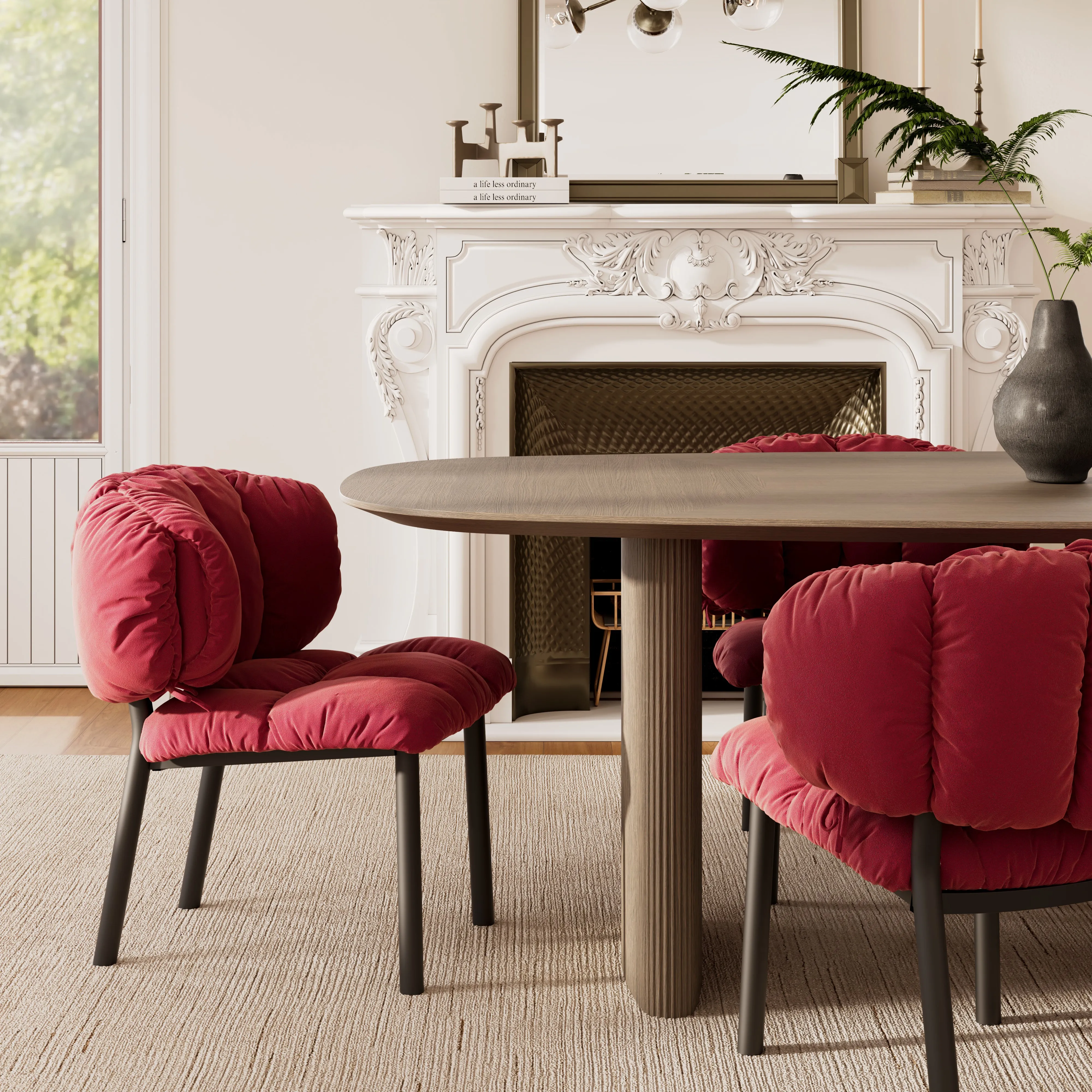 Rlesana Velvet Dining Chair