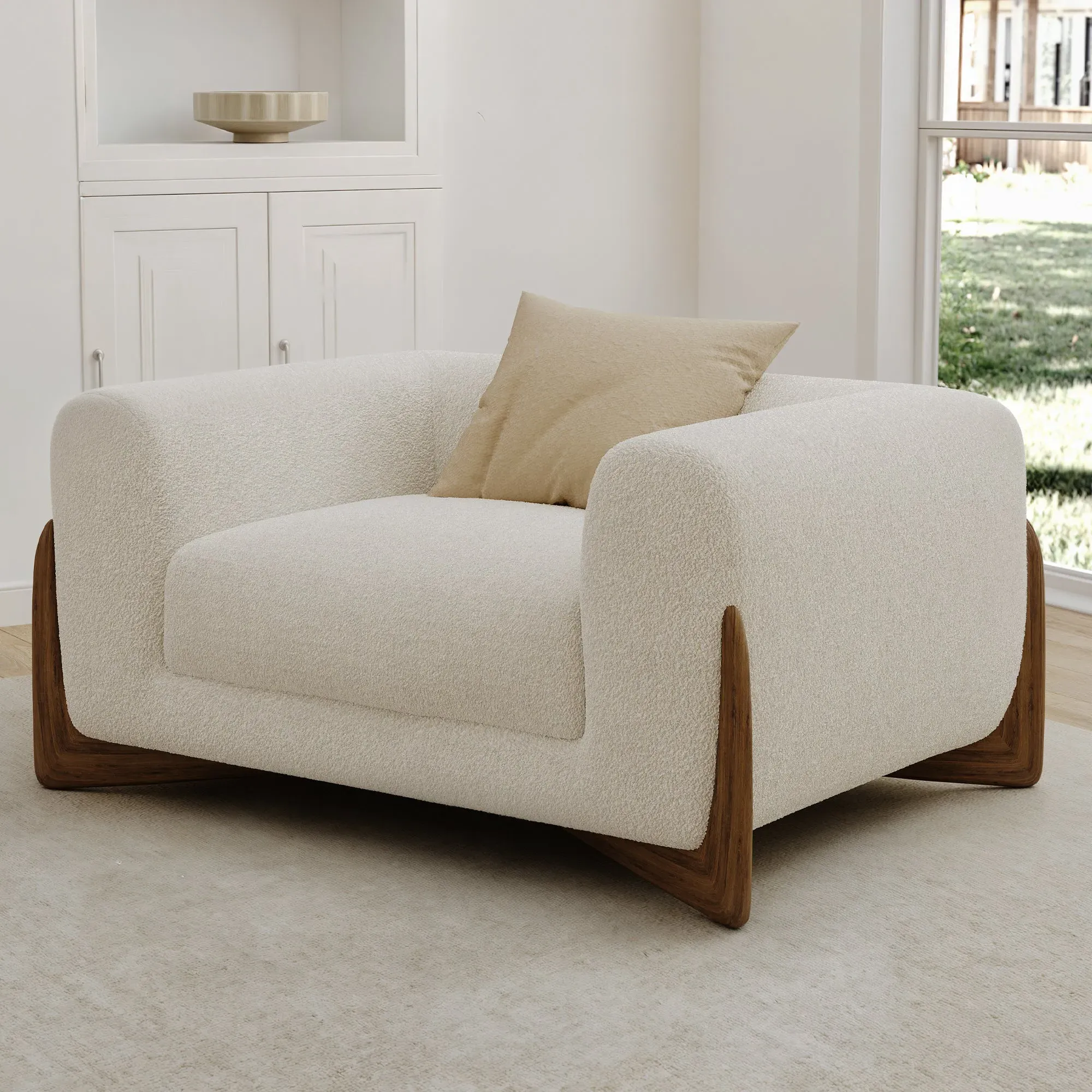 Rowan Upholstered Accent Chair - Off White image