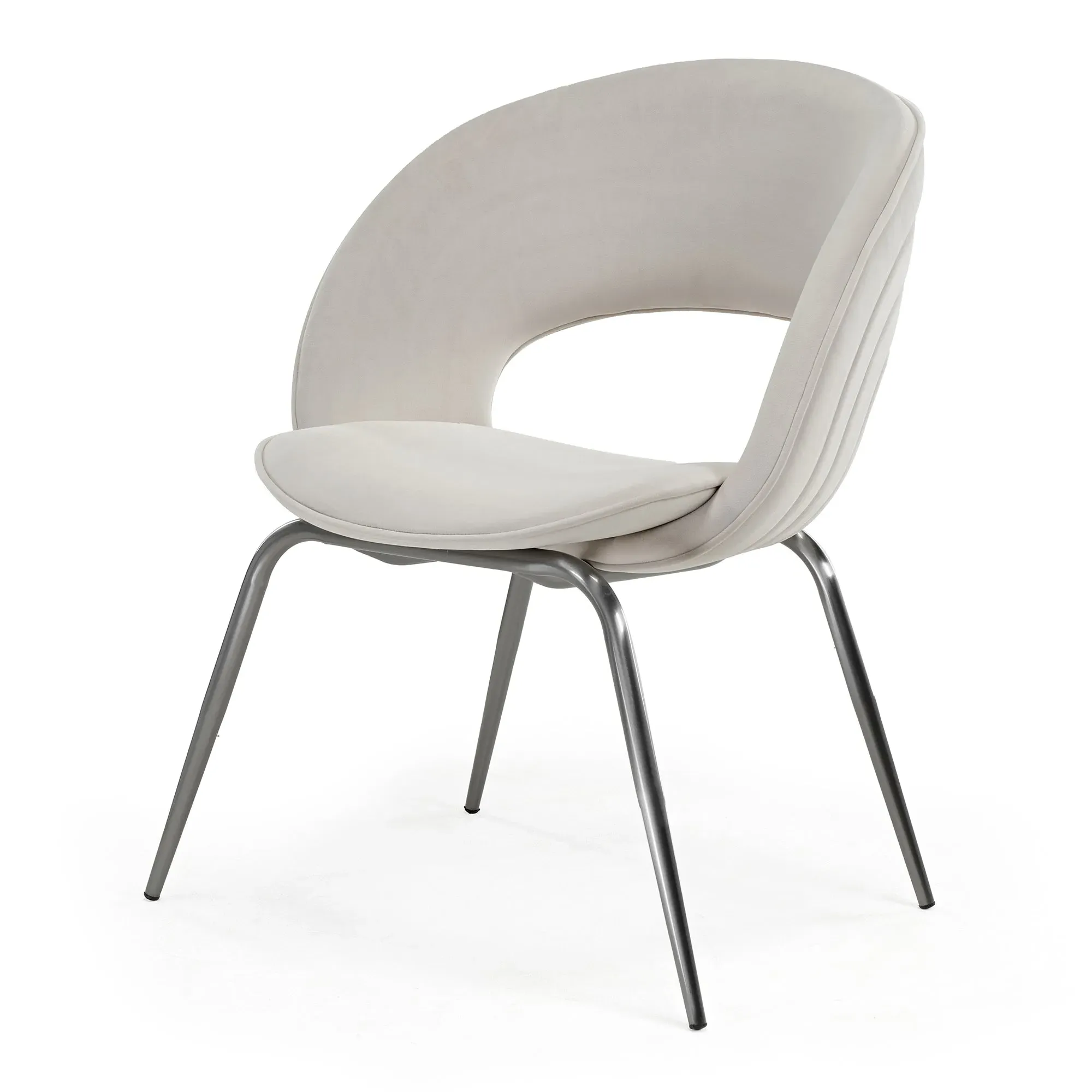 Shanean Velvet Dining Chair - Off-White image
