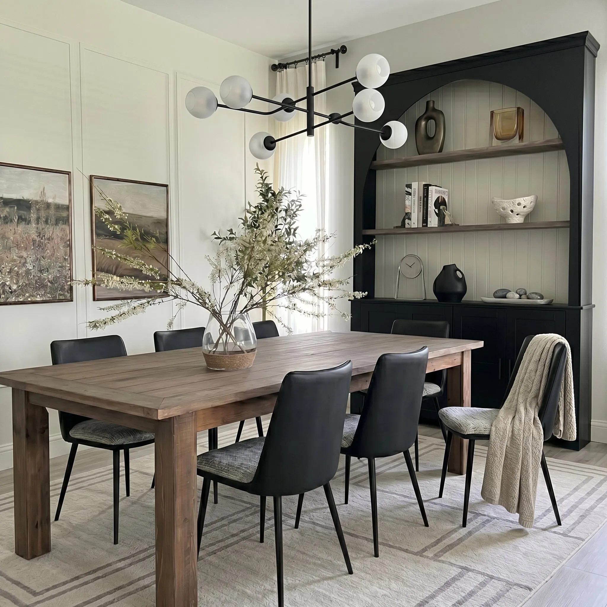 Solace Upholstered Dining Side Chairs Set of 2 - Black Grey, PU Leather alternate view