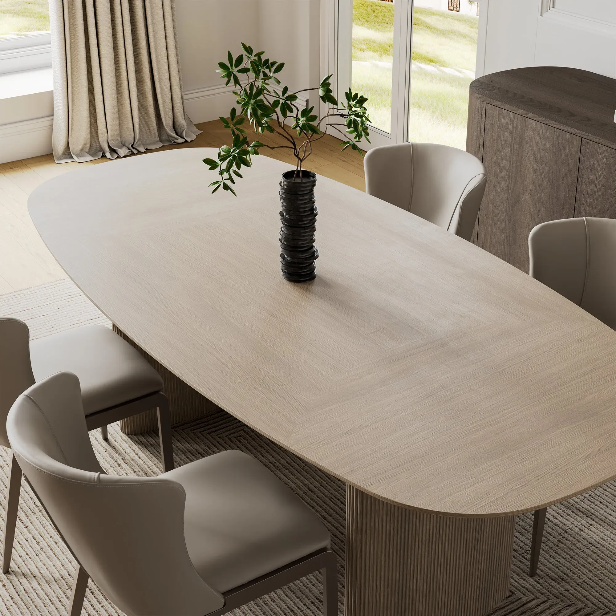 Stella Oval Dining Table - Gray