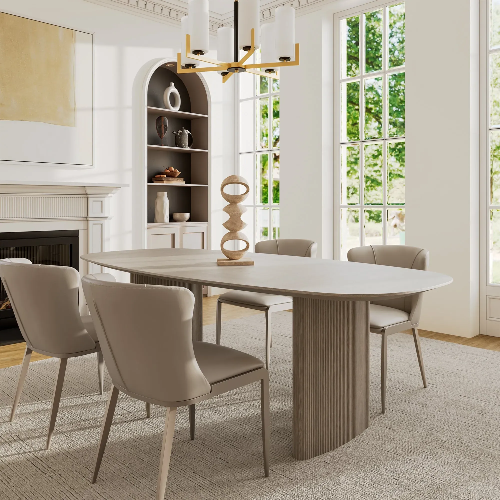 Stella Oval Dining Table - Gray