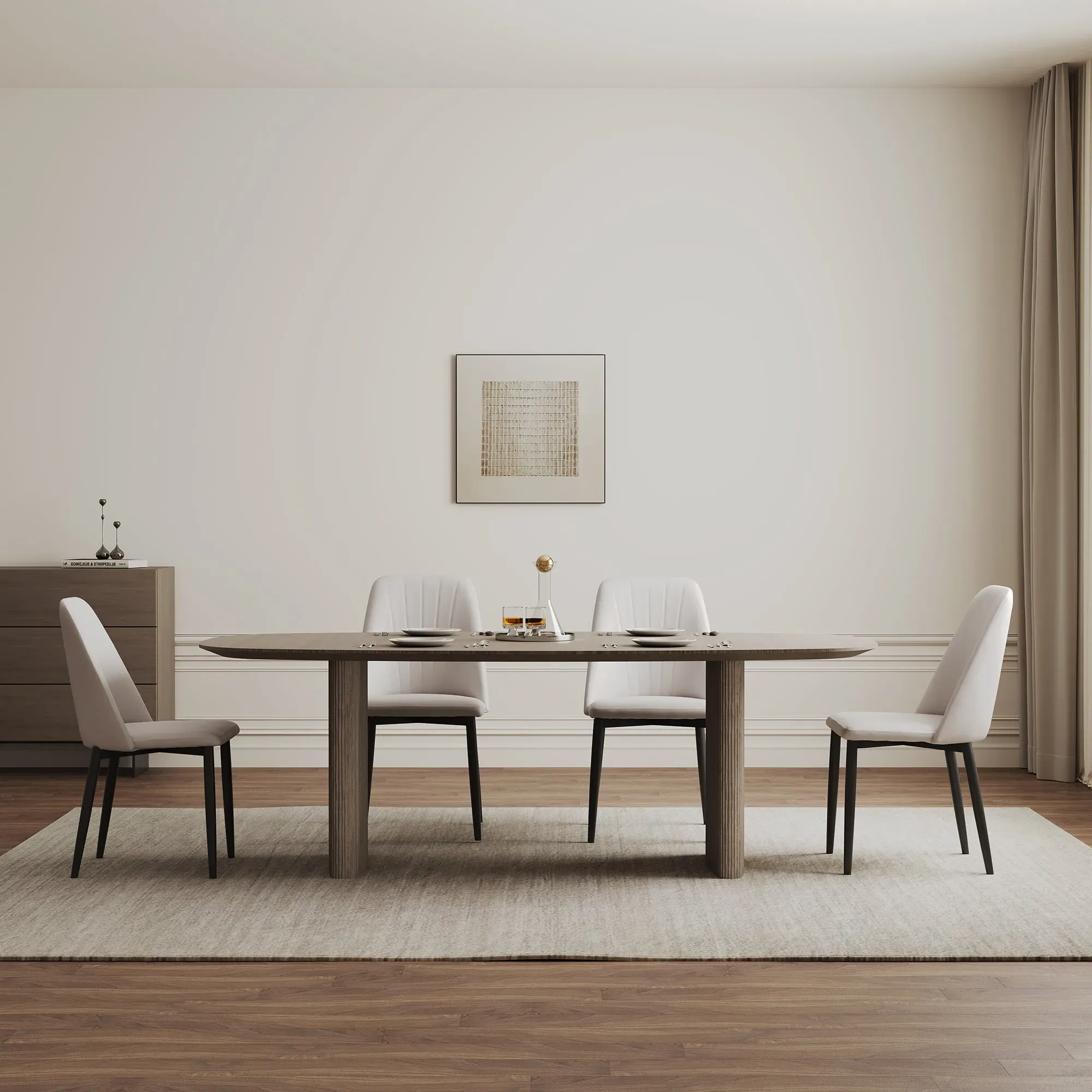 Stella Oval Dining Table - Gray