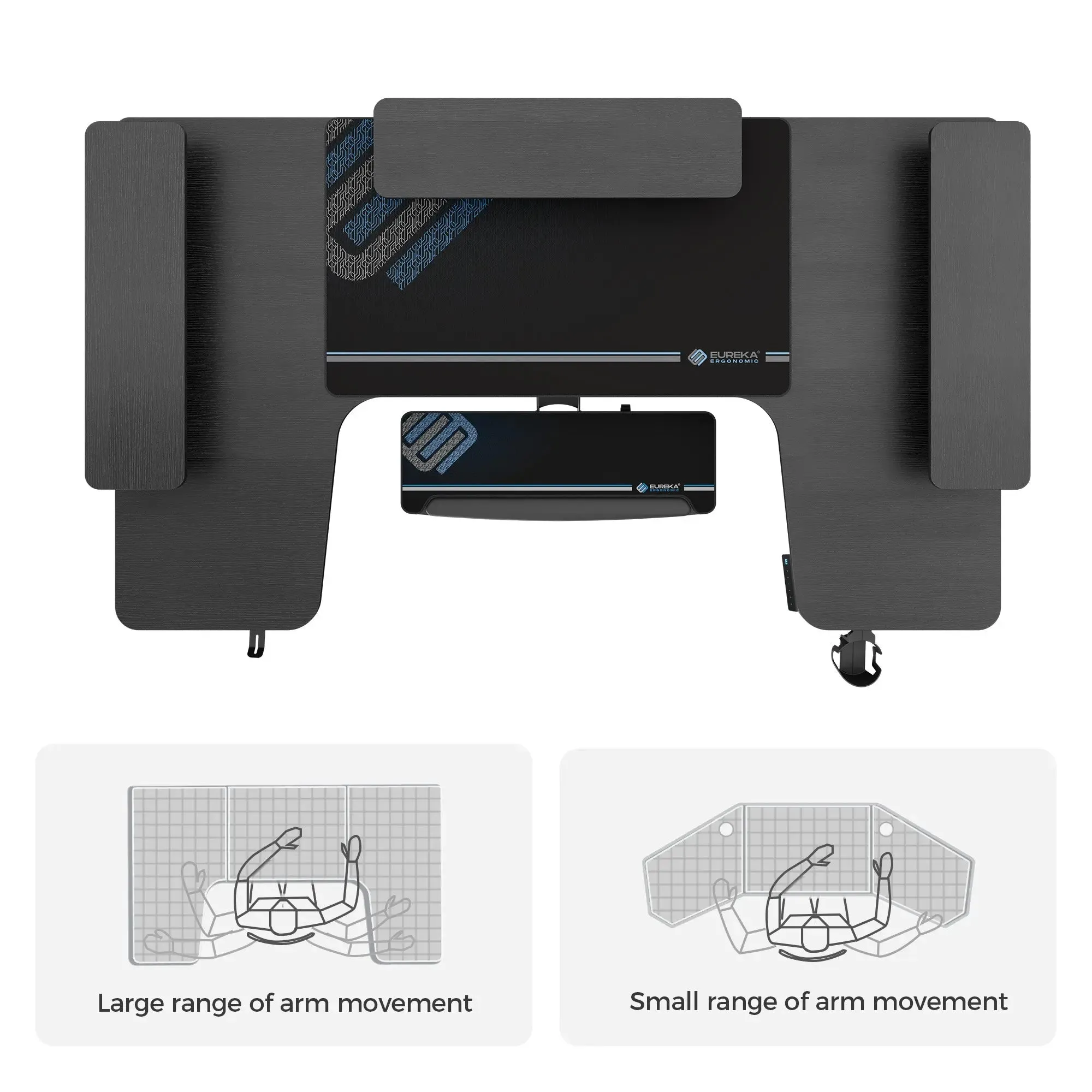 U-Shaped Standing Desk with Accessories Set