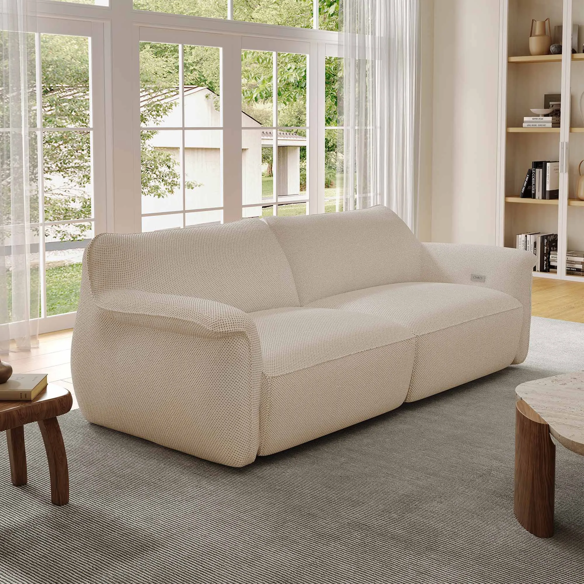 Vero 2-Seater Power Sleeper Sofa - Beige image