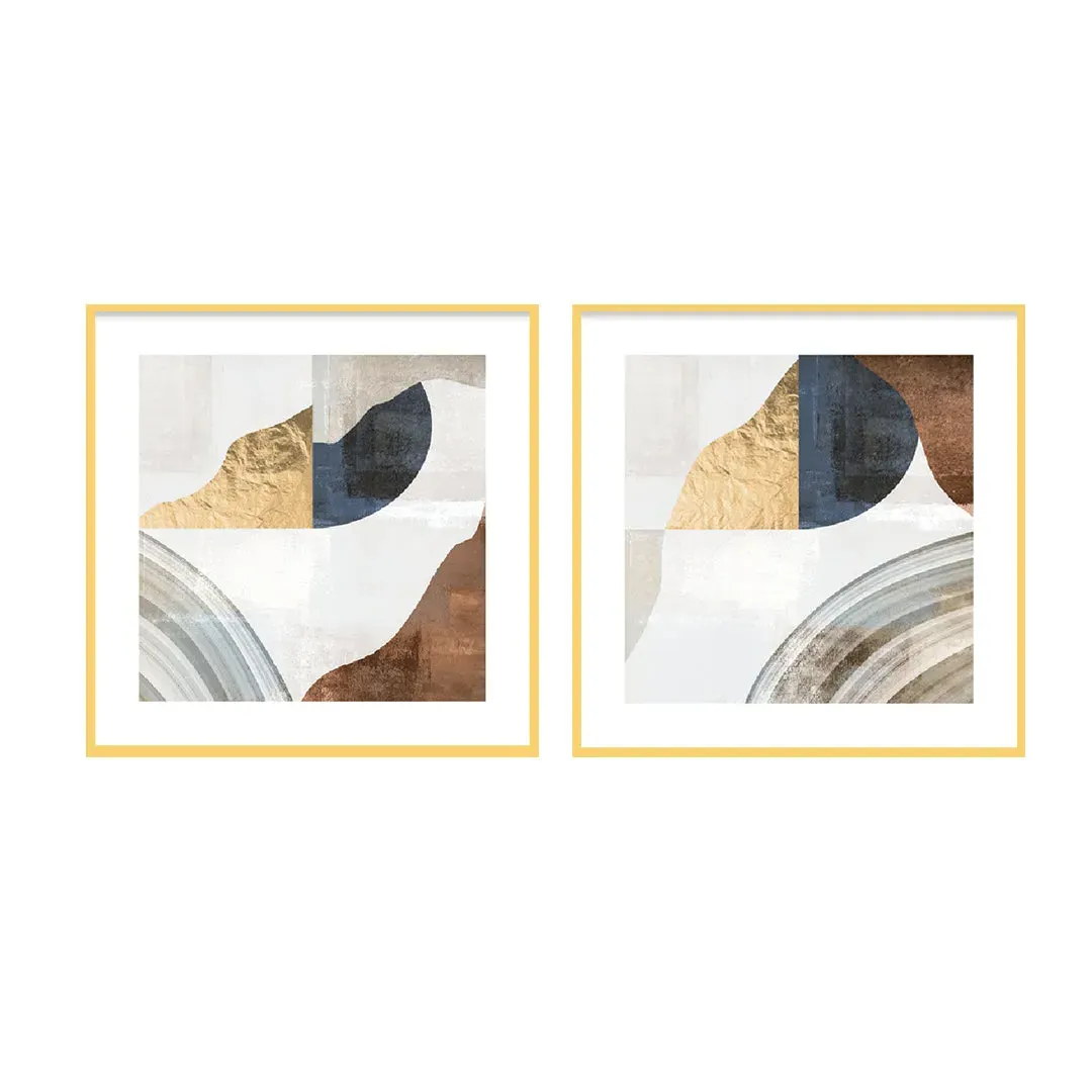WA-03 Square Abstract Wall Art Print Set of 2