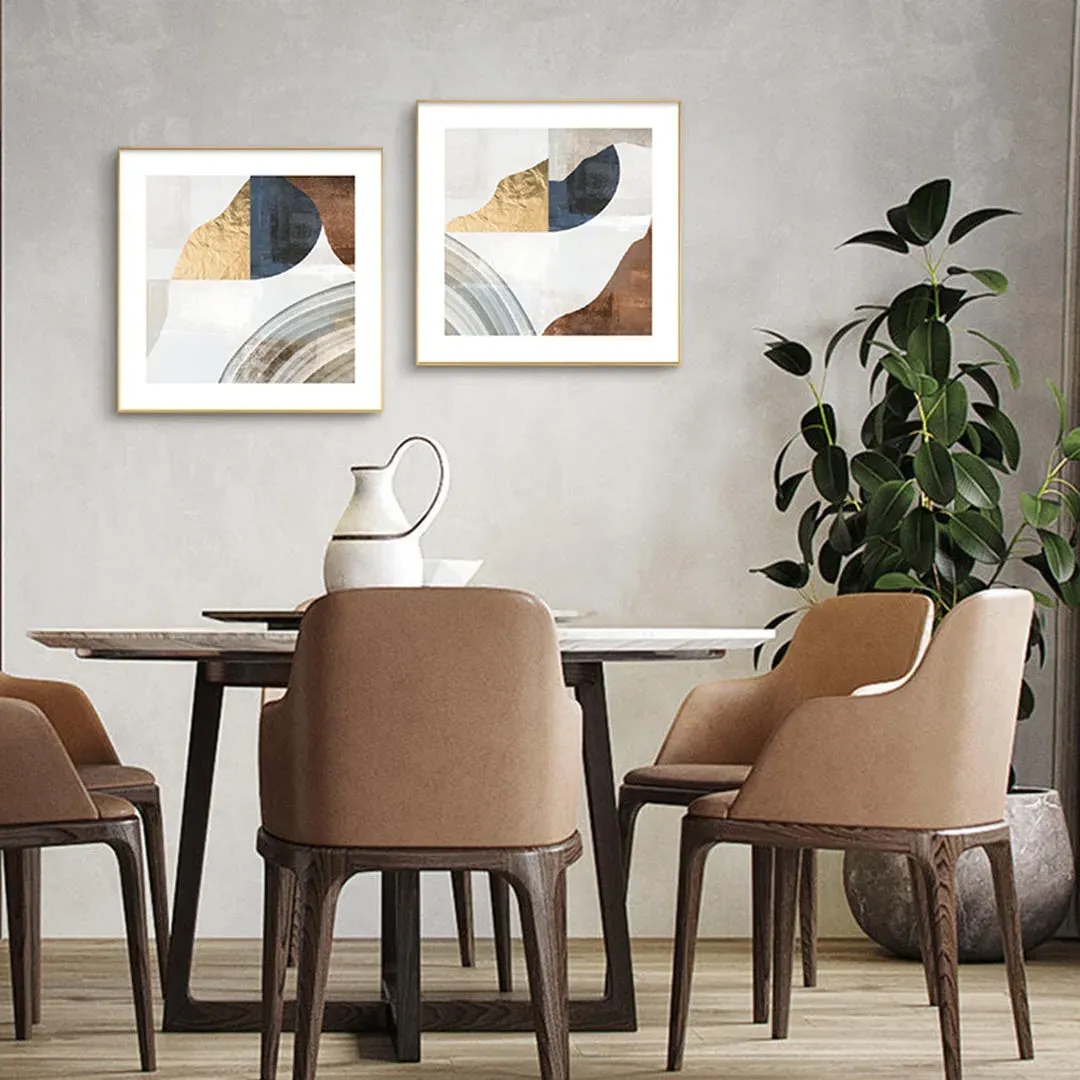 WA-03 Square Abstract Wall Art Print Set of 2