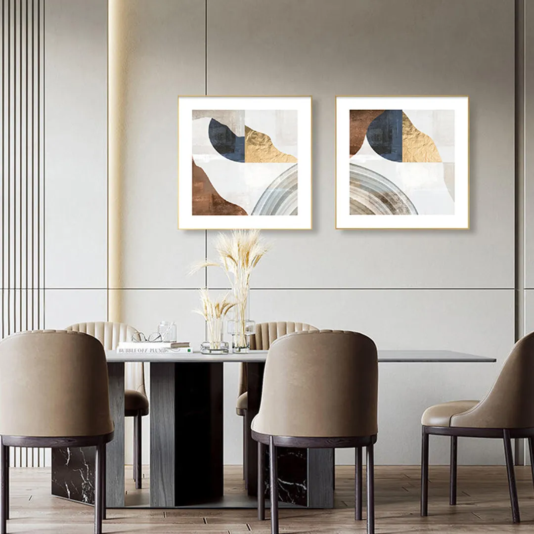 WA-03 Square Abstract Wall Art Print Set of 2