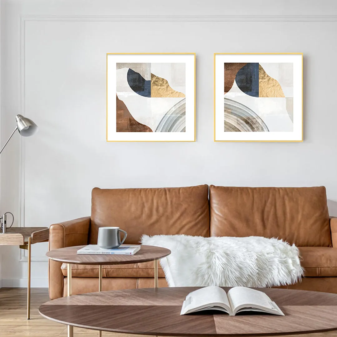 WA-03 Square Abstract Wall Art Print Set of 2