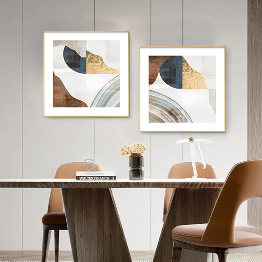 WA-03 Square Abstract Wall Art Print Set of 2