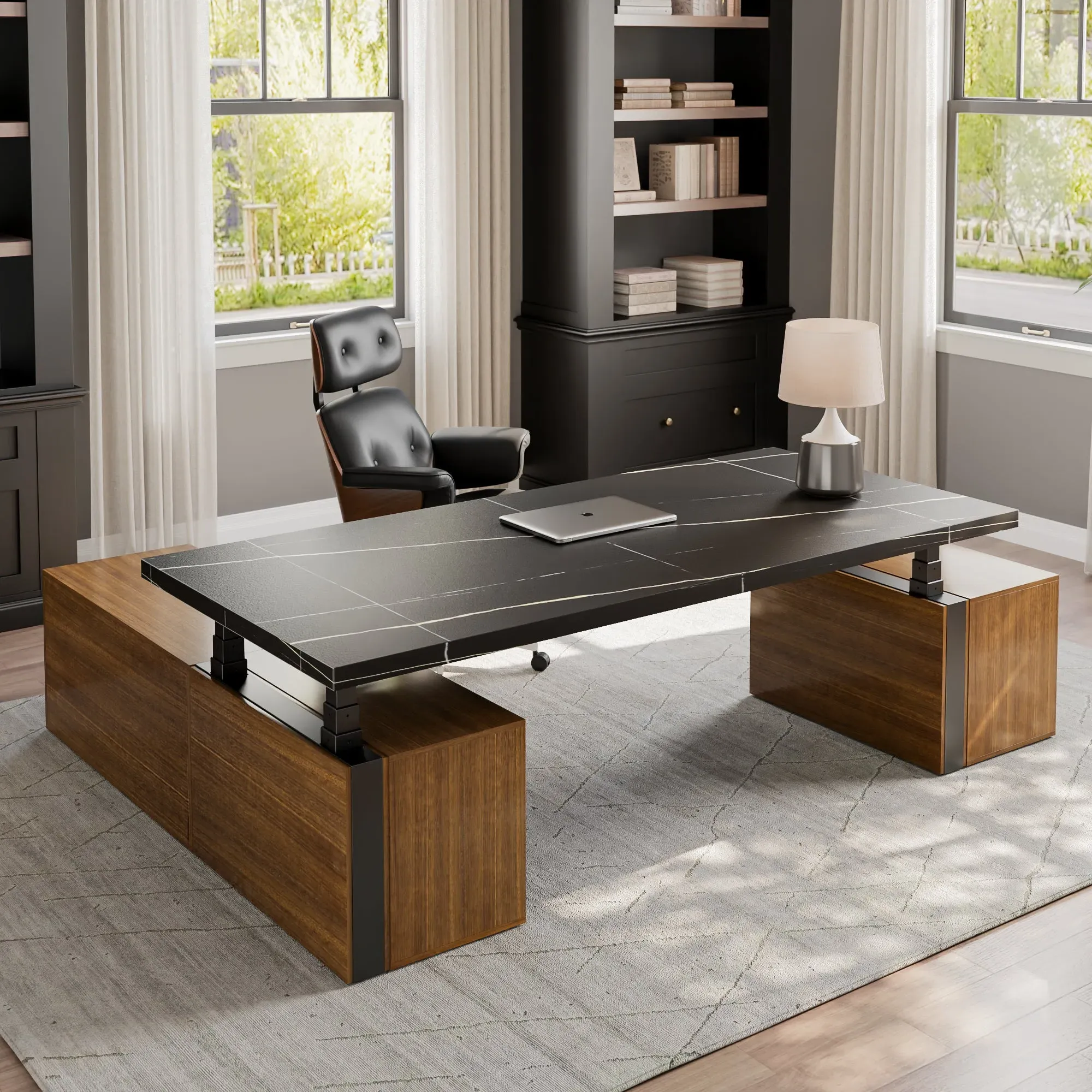 Zen Pro Series 87" Standing Desk with Cabinets