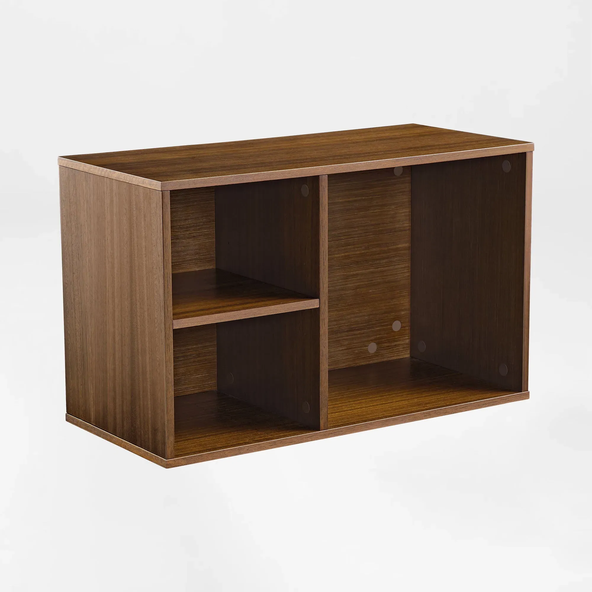 Zen Pro Standing Desk with Open File Cabinet - Golden Walnut, Sintered Stone product