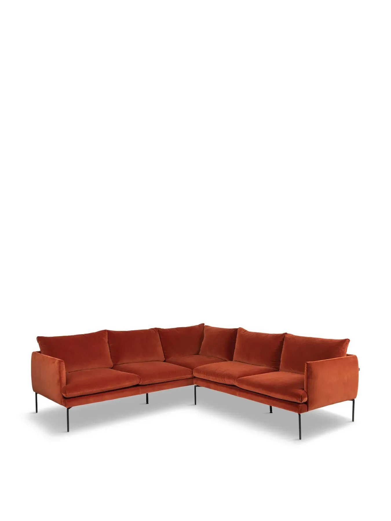 heal-s-matera-corner-sofa-nobilis-velvet-rust-size-240x240x82-red image