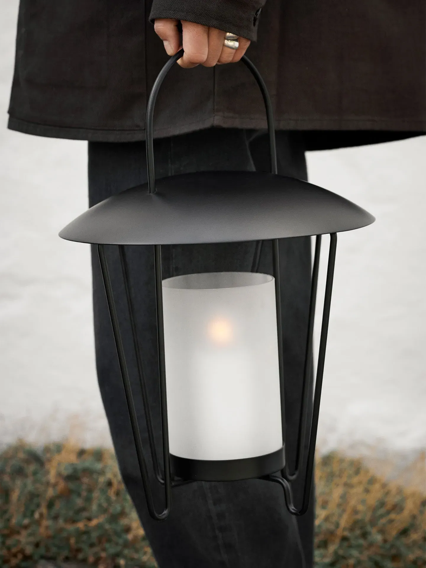 Abri Lantern - Black, Stainless Steel